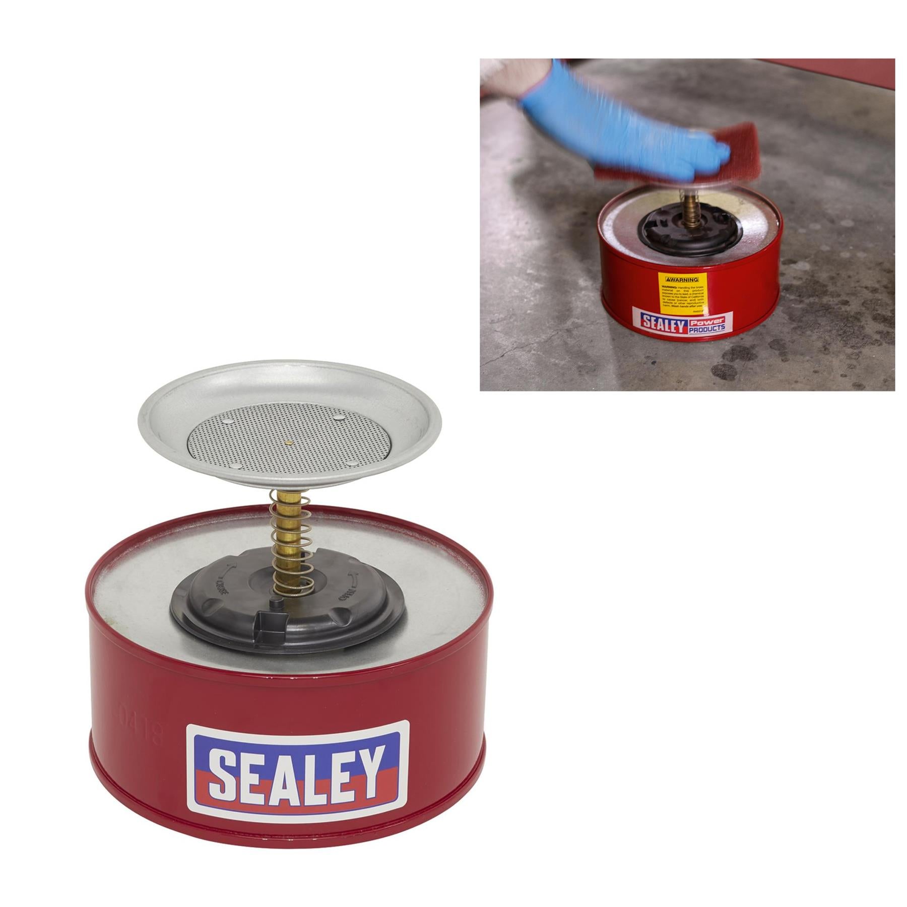 Sealey Plunger Can 1L Easy One-Handed Operation Convenient & Safe