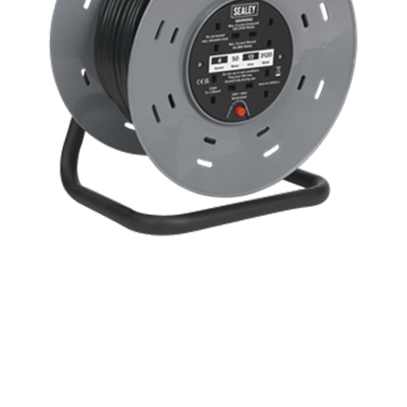 Sealey Cable Reel 50m 4 x 230V 1.25mm Thermal Trip