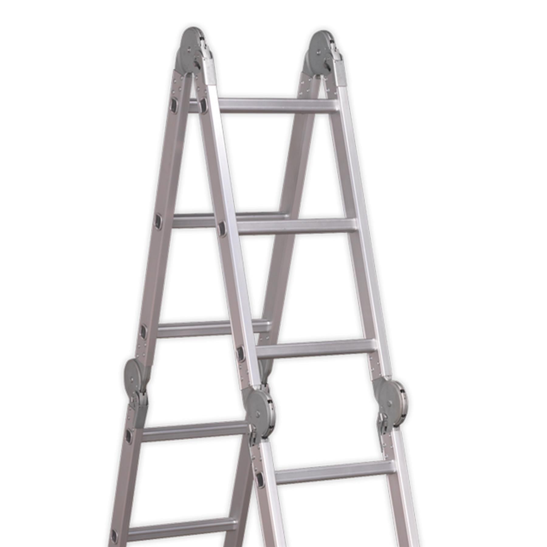 Sealey Aluminium Folding Platform Ladder 4-Way EN 131