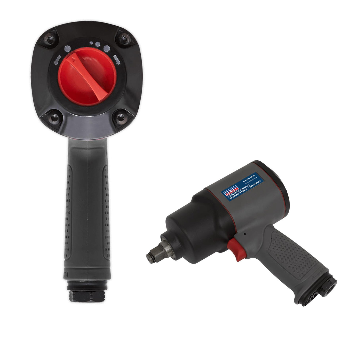 Sealey Air Impact Wrench 1/2"Sq Drive Composite Twin Hammer