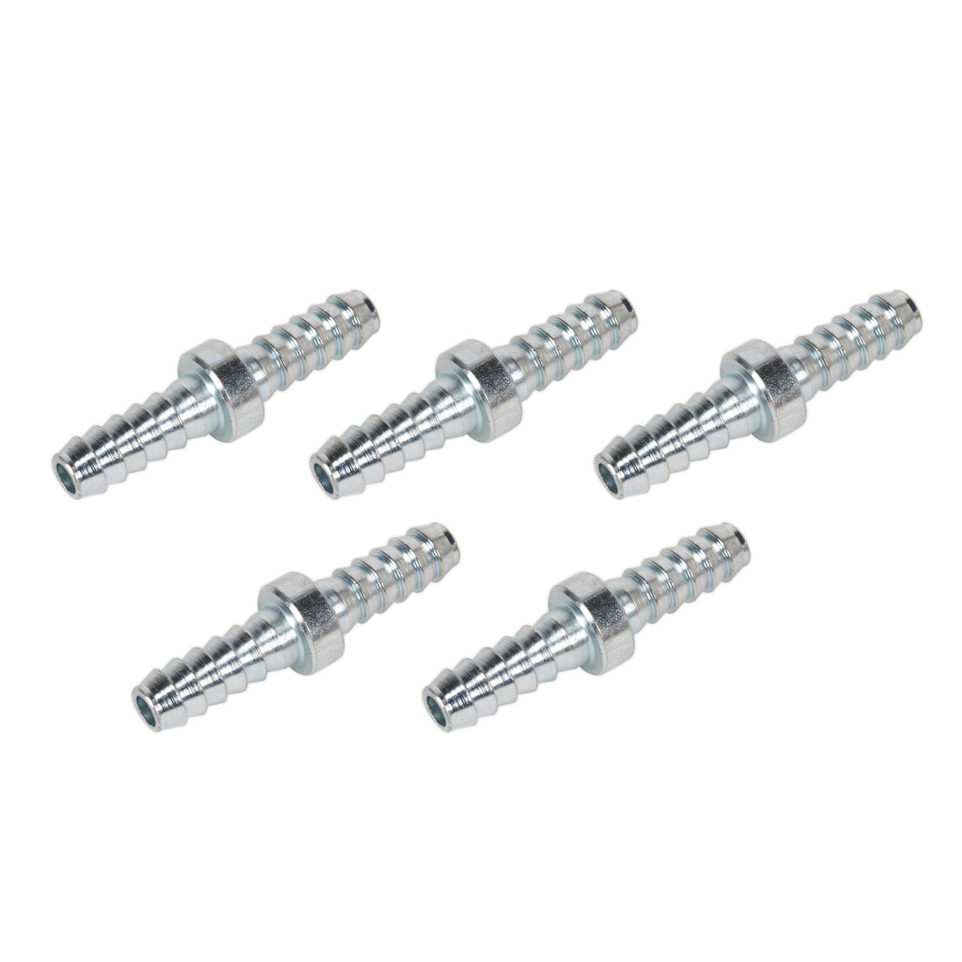 Sealey Double End Hose Connector 1/4" Hose Pack of 5