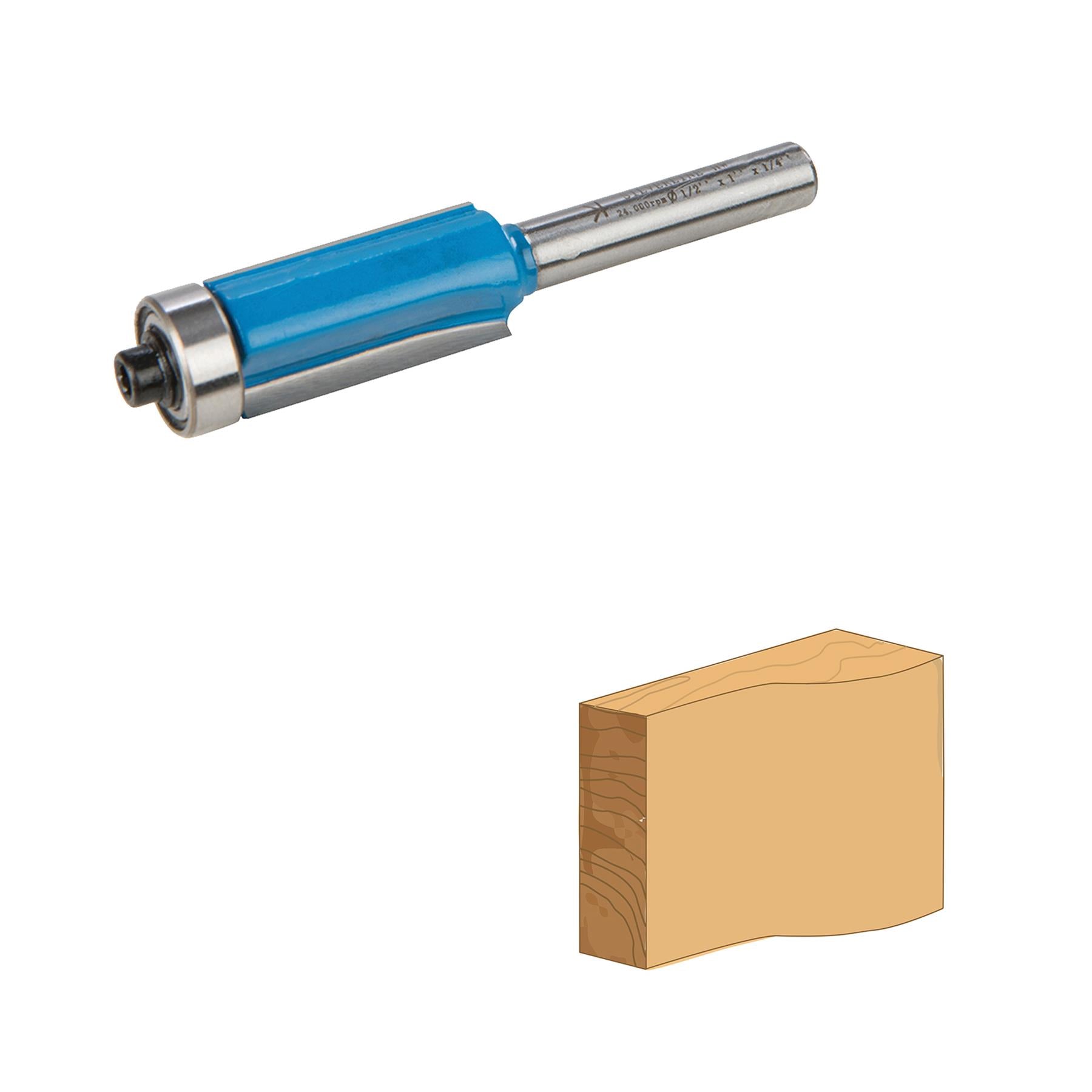 1/4" TCT Flush Trim Cutter 12.7x25.4mm Kitchen Worktop Router Bits High Quality