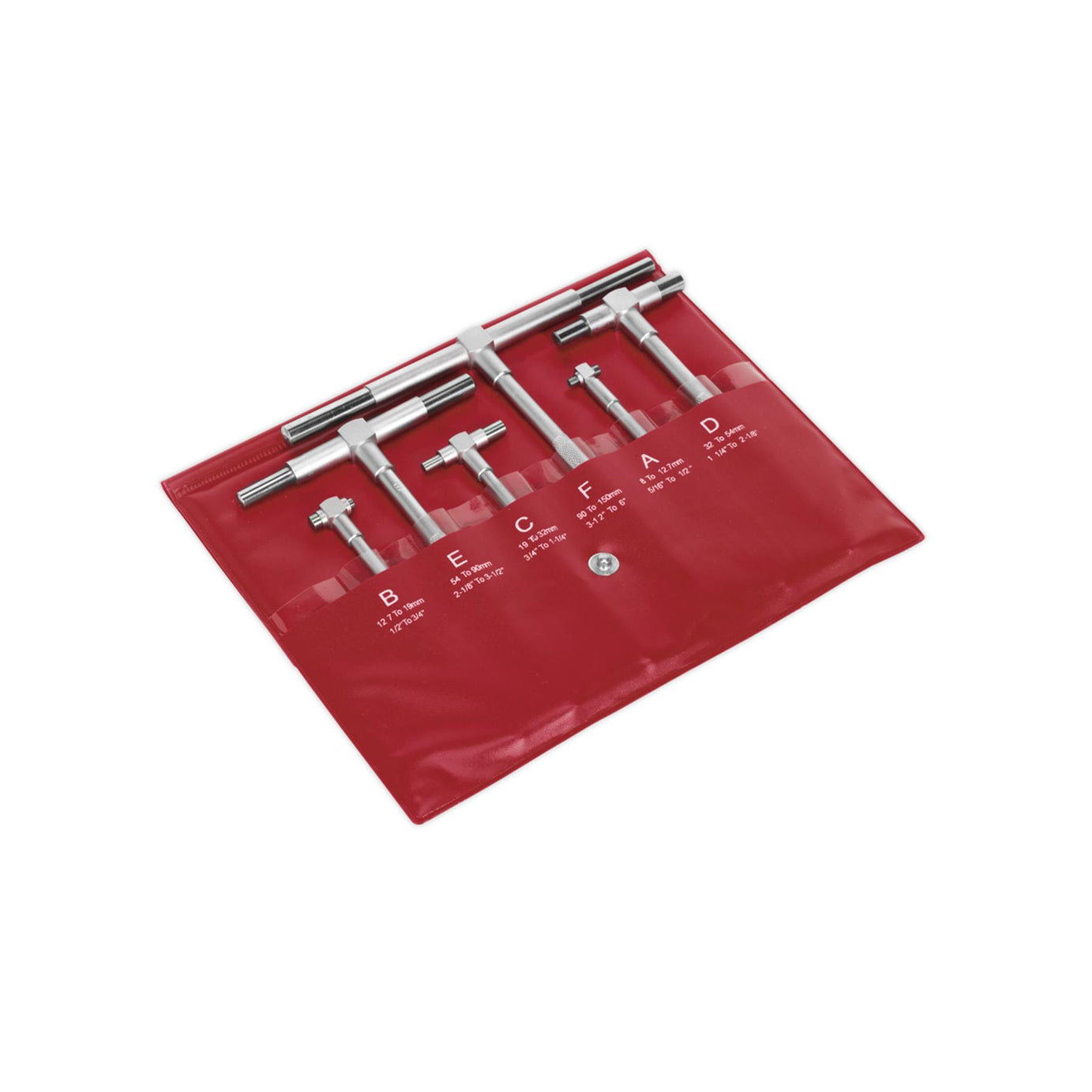 Sealey Telescopic Bore Gauge Set Satin Chrome Finish 6Pc