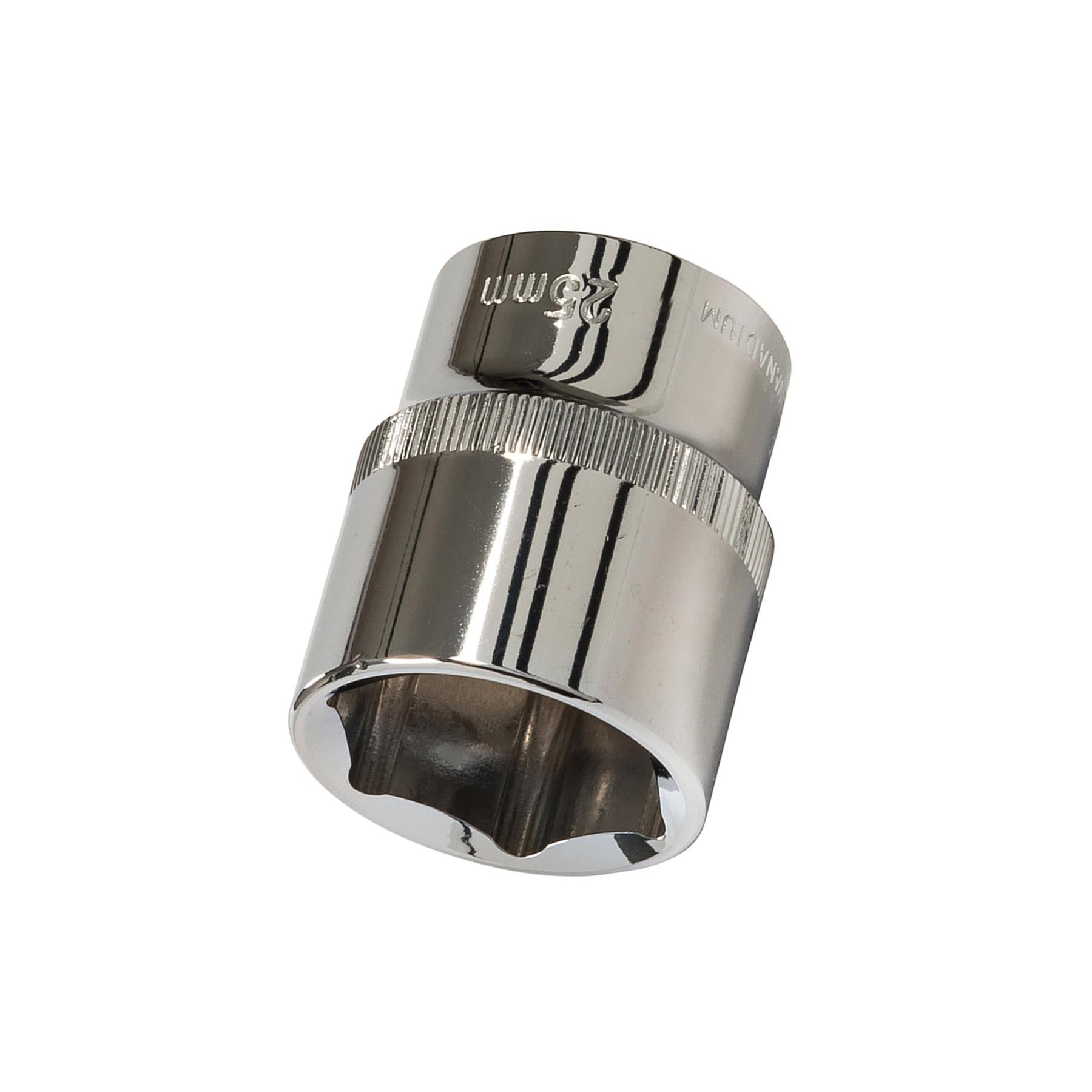 Socket 1/2" Drive Metric Hex Square 25mm Individual Hex Polished Crv Quality