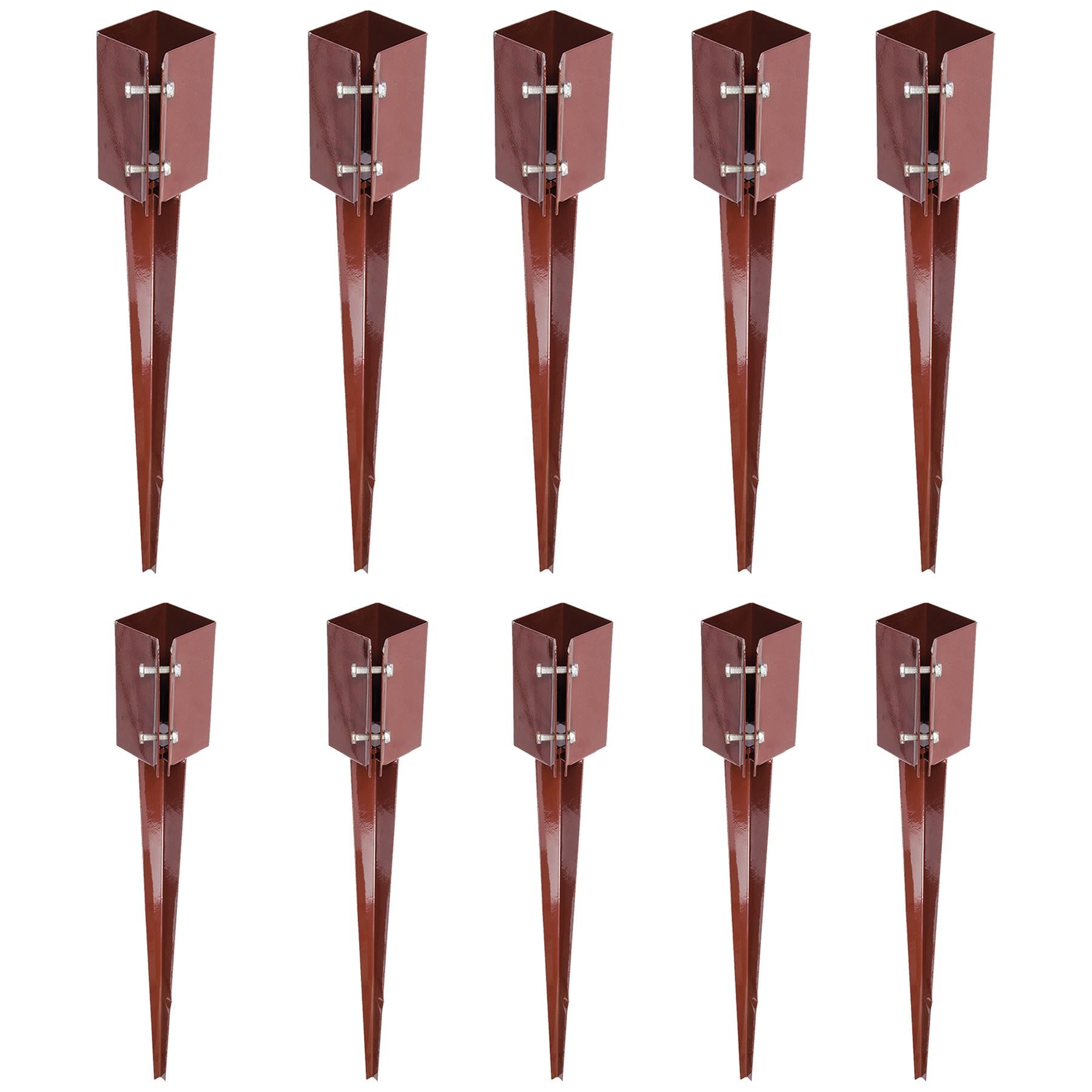 Fence Post Spike Support Holders Drive Down 750mm 3" 75 mm Like Metpost Holder 10PC