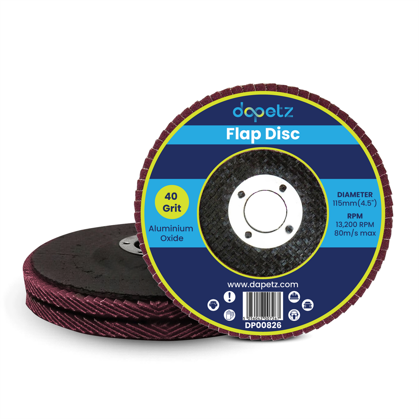 115mm 4.5'' 40 Grit 2 PC Angle Grinder Aluminium Oxide FLAP DISCS Grinding Wheels