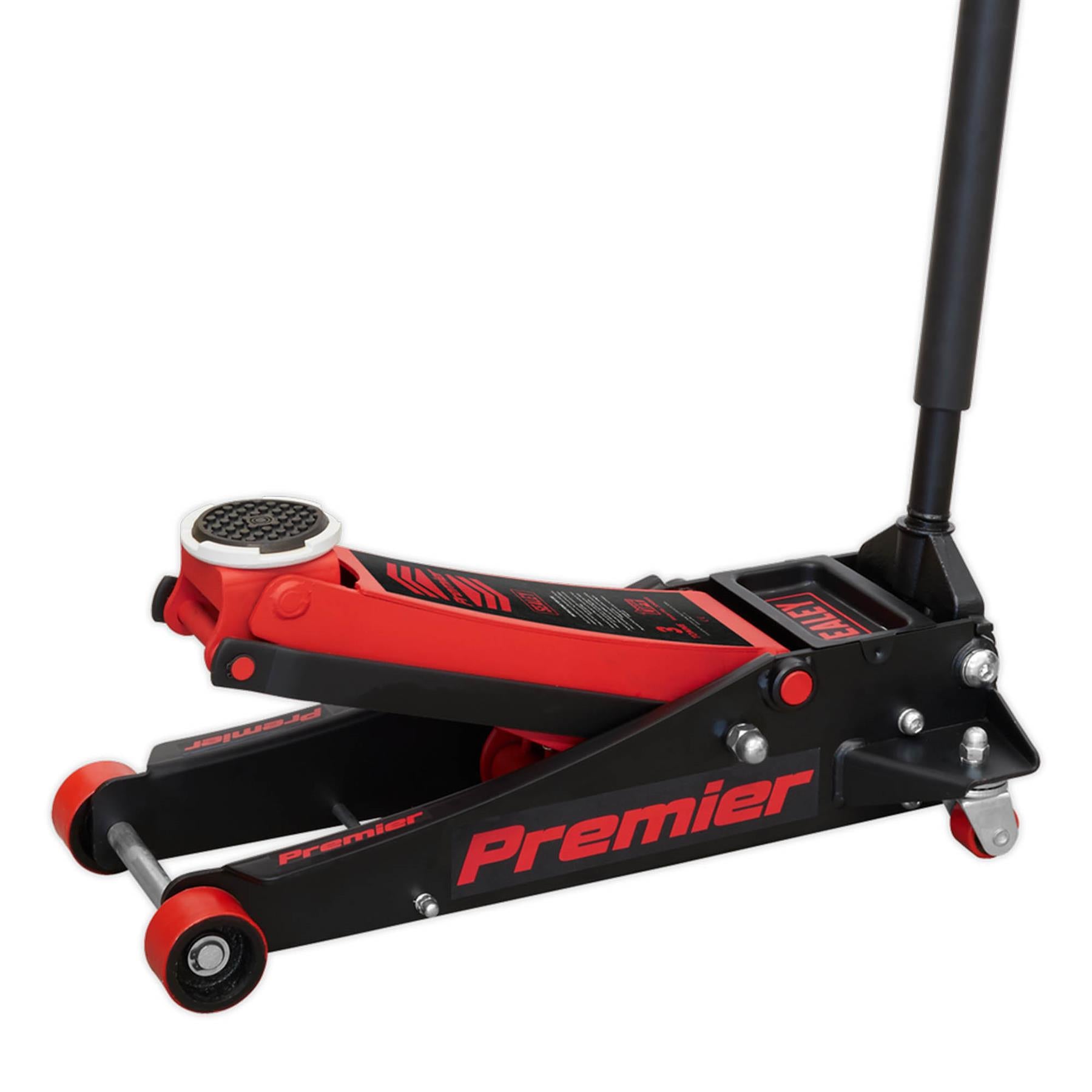 Sealey Trolley Jack 3tonne Rocket Lift Red Garage Workshop DIY