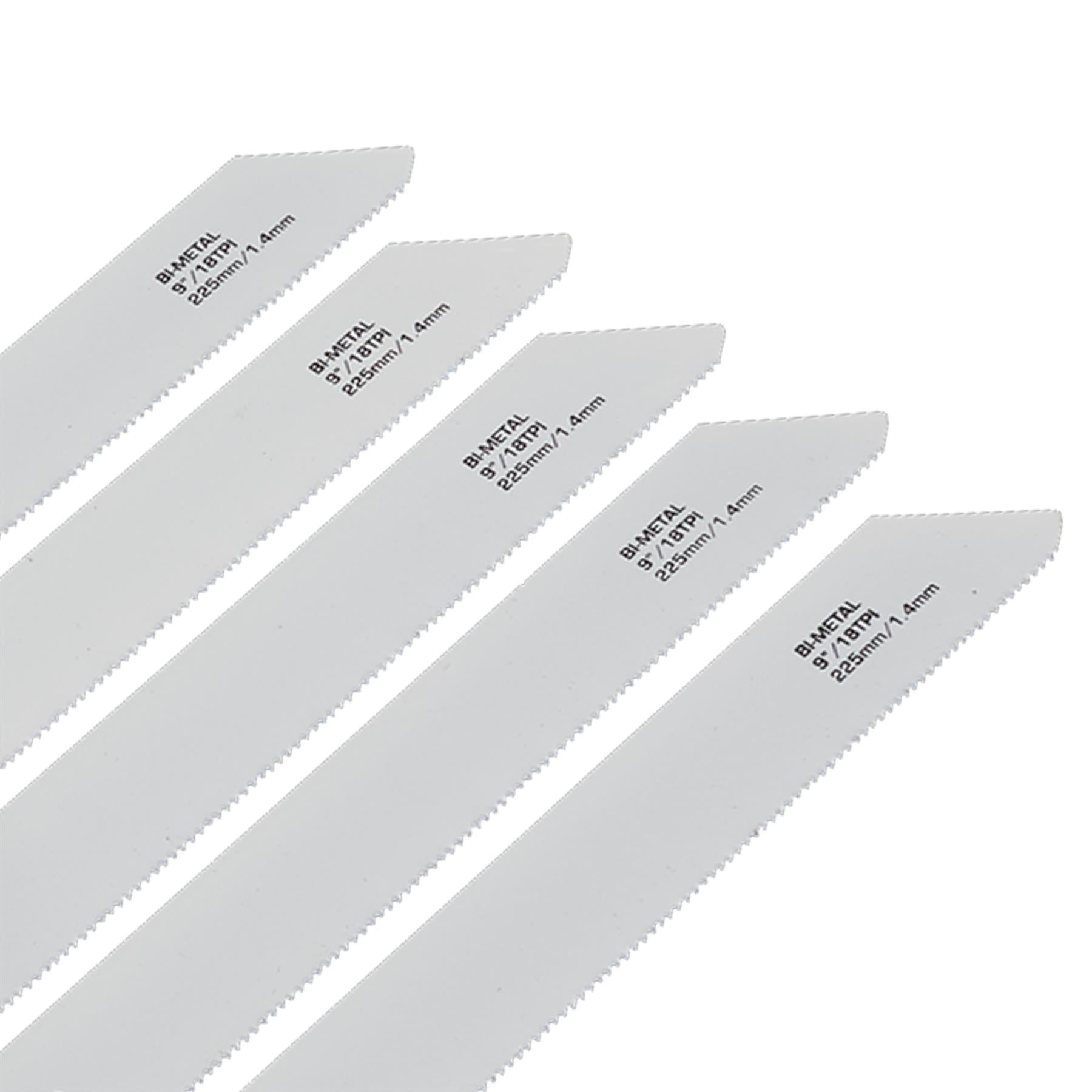 Sealey Reciprocating Saw Blade 225mm 18tpi - Pack of 5