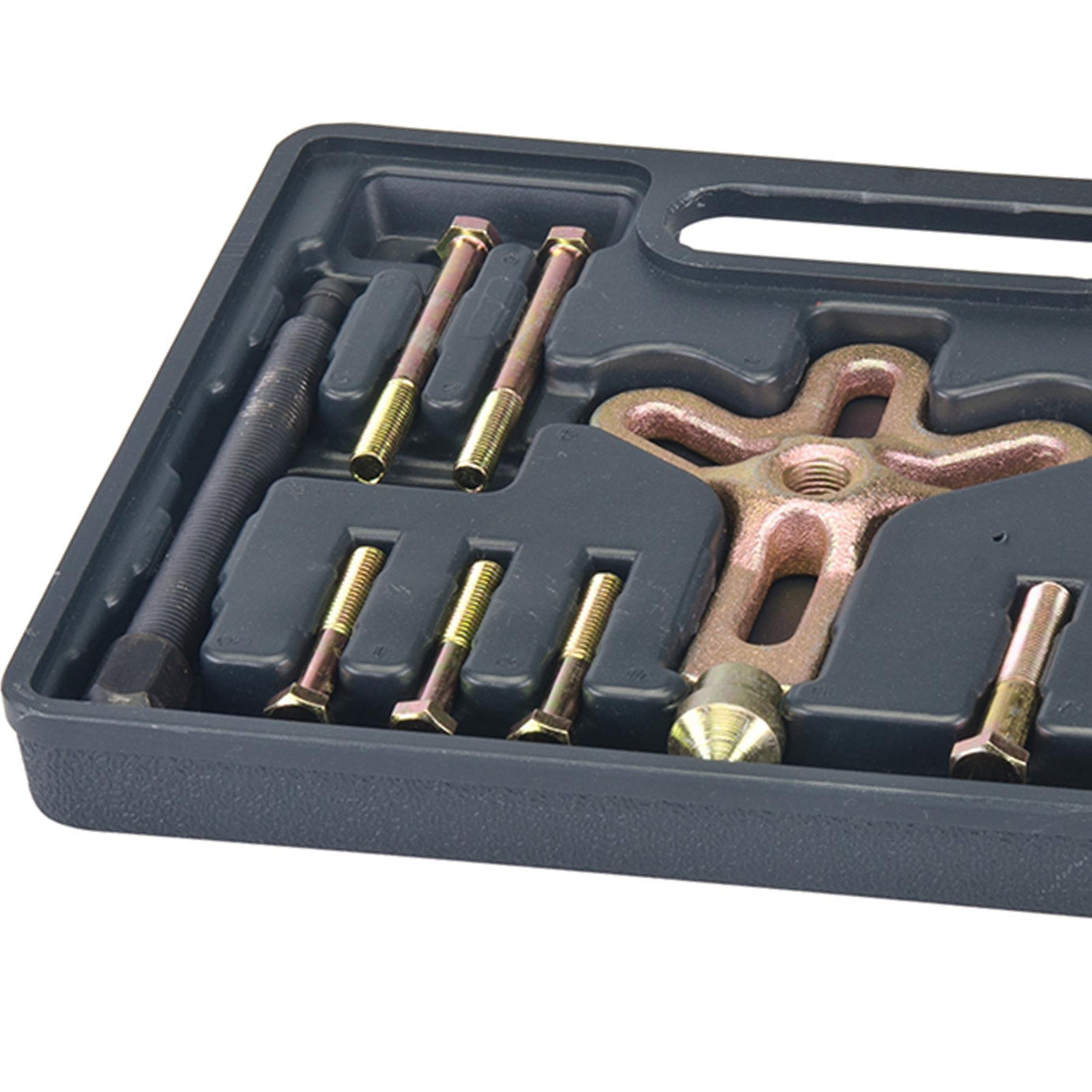 13Pce Harmonic Balancer Puller Kit 4 Slots In Yoke For 2 Or 3 Hole Application