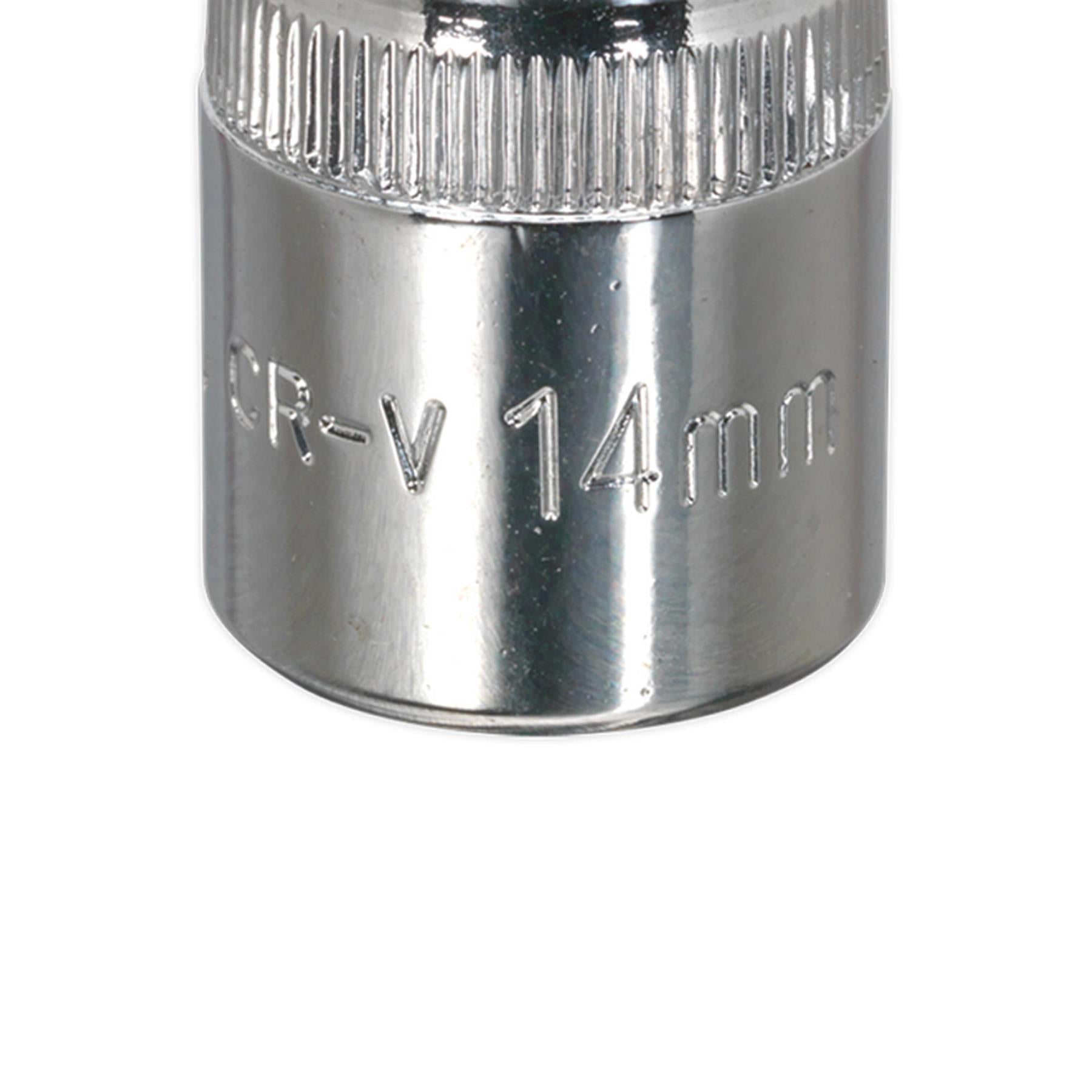 Sealey WallDrive Socket 14mm 1/2"Sq Drive Fully Polished