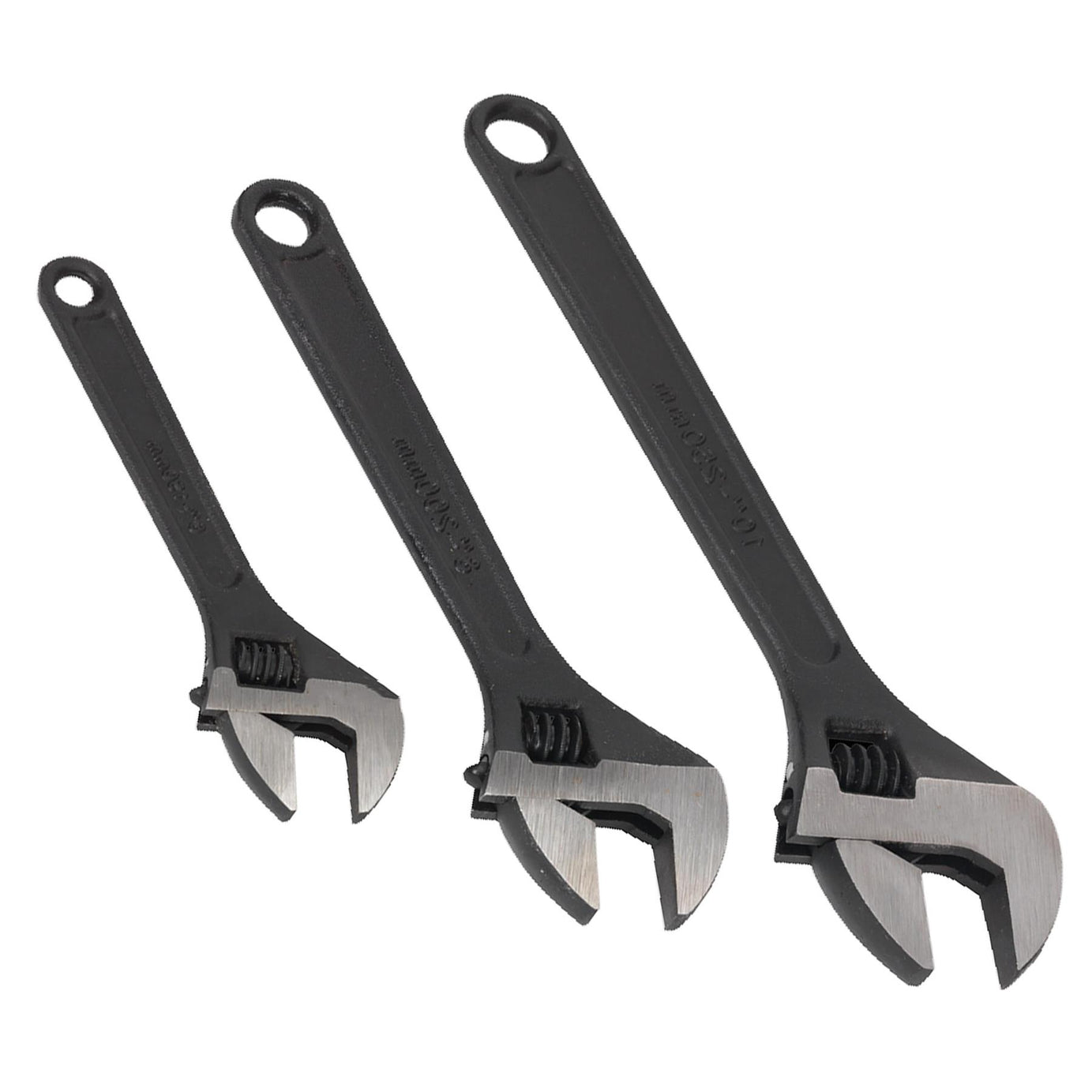 Sealey Adjustable Wrench Set 3pc Rust Resistant