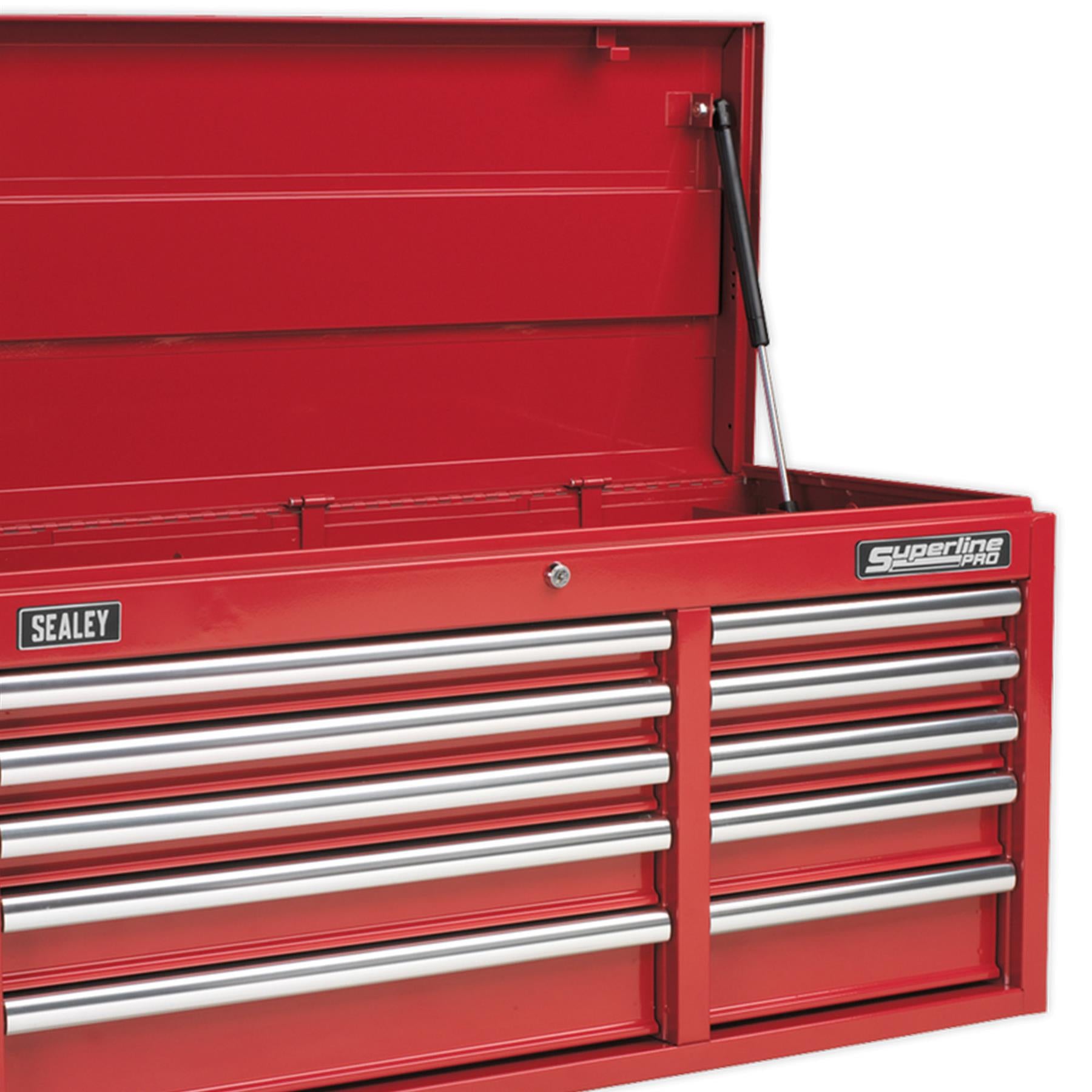 Sealey Topchest 10 Drawer with Ball Bearing Slides Heavy-Duty - Red
