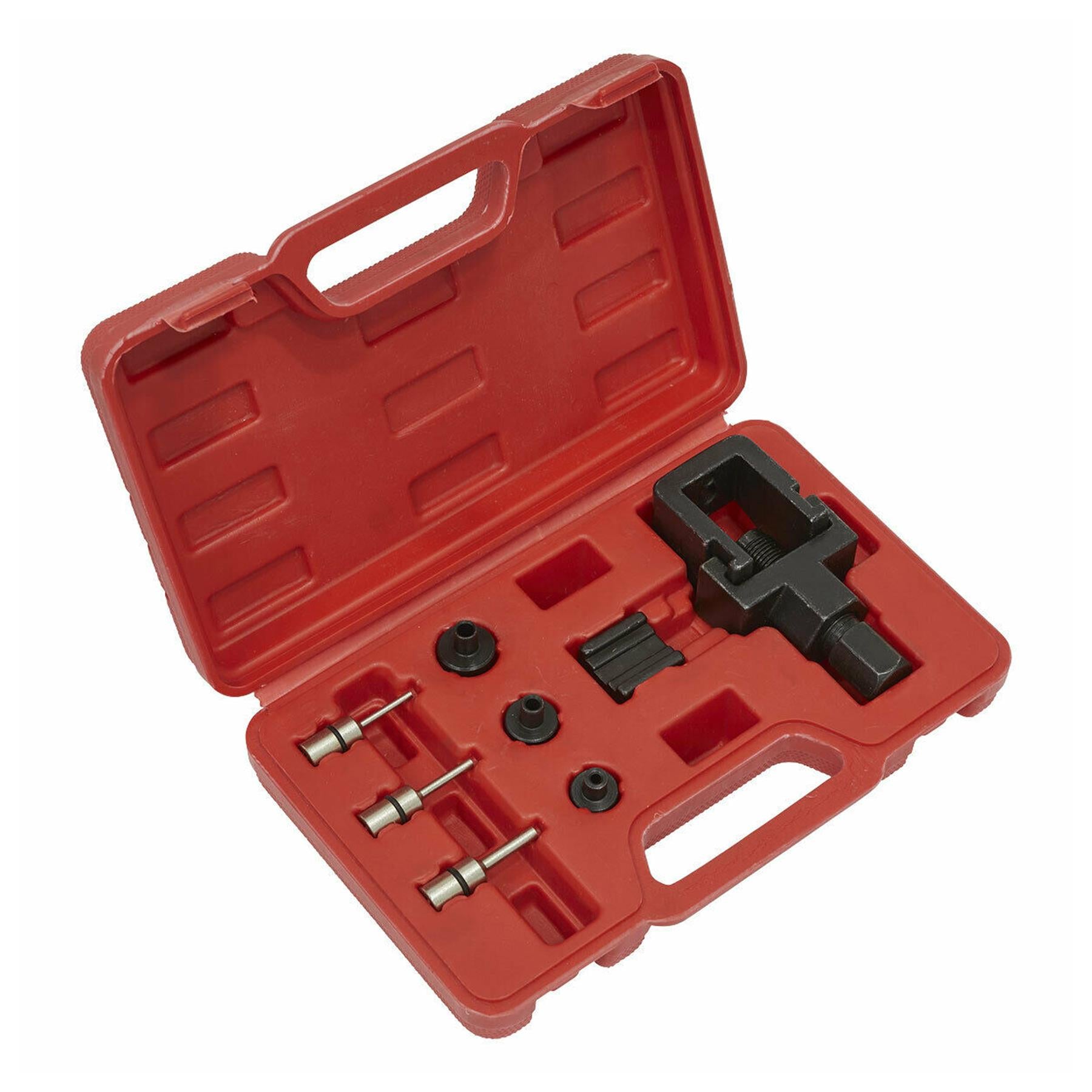 Sealey Motorcycle Chain Splitter & Riveting Tool Set - Heavy-Duty