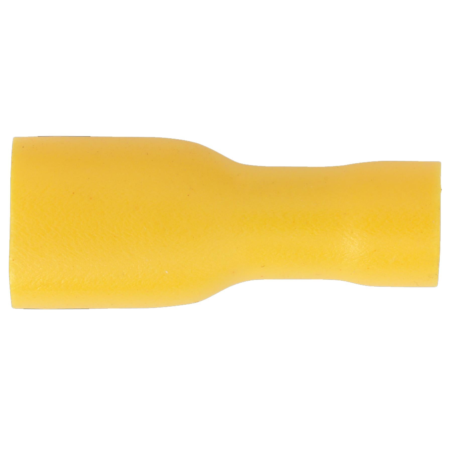 Fully Insulated Terminal 6.3mm Female Yellow Pack of 100 Sealey