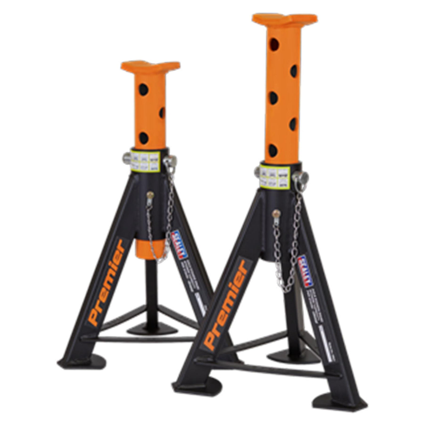 Sealey Axle Stands (Pair) 6tonne Capacity per Stand - Orange