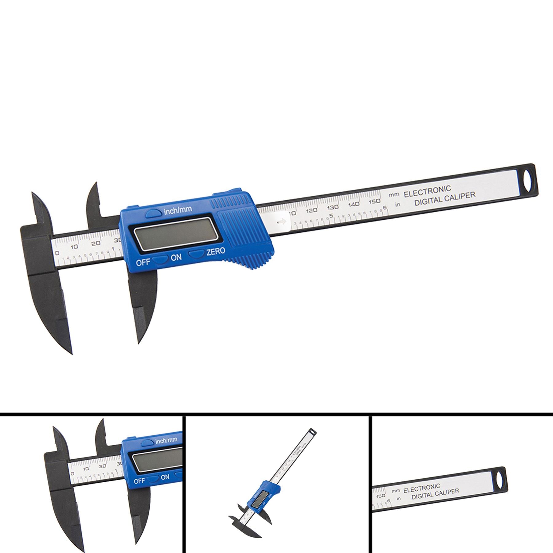 Digital Vernier Caliper Micrometer Expert Electronic LCD Display Tool 6in 150mm Composite