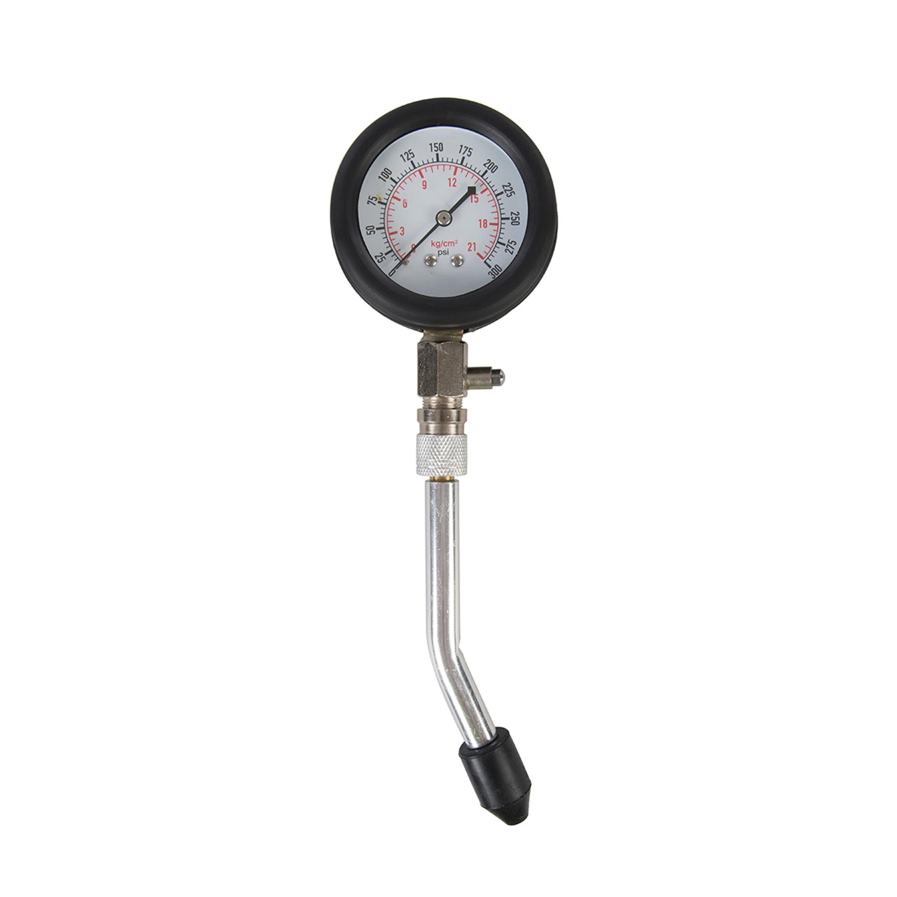 Petrol Engine Compression Test Kit 8pce 0 - 300psi Angled Push On Connectors