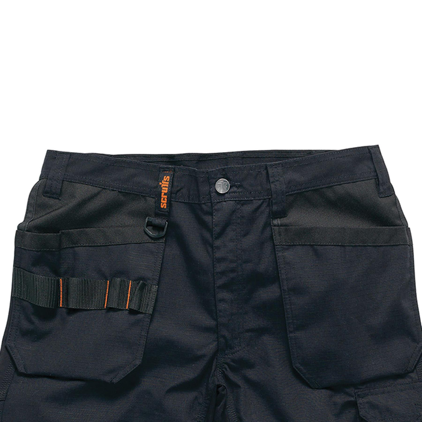 Scruffs Flex Holster Shorts Cargo Combat Pockets Hard Wearing Black 30 Waist