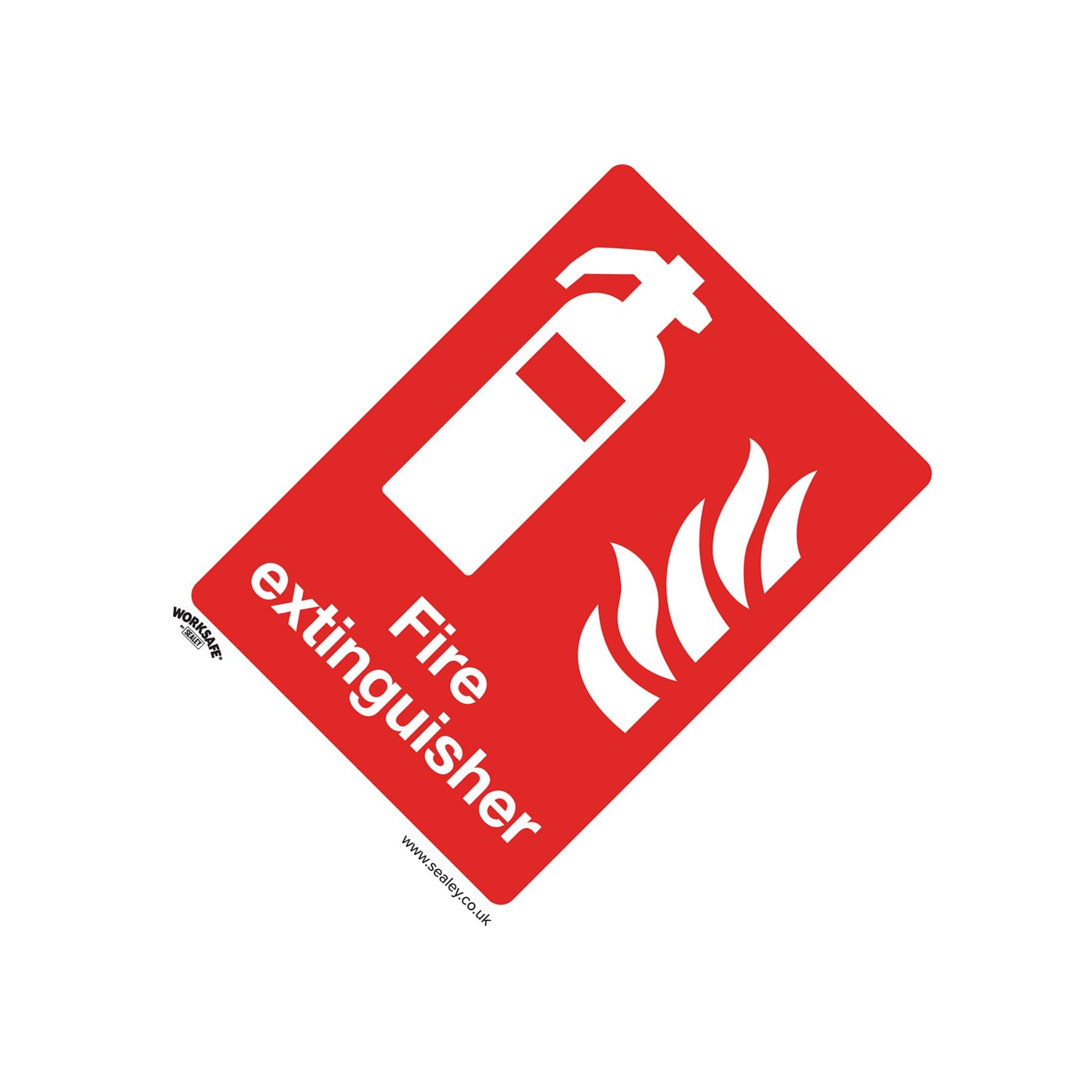 Prohibition Safety Sign - Fire Extinguisher - Self-Adhesive Vinyl