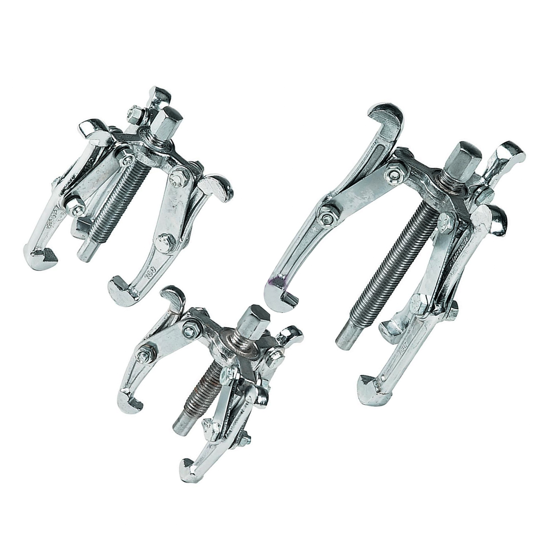 Heavy Duty Gear Puller Set 3pcs 75mm 100mm & 150mm Internal Or External Use Hand Tools New