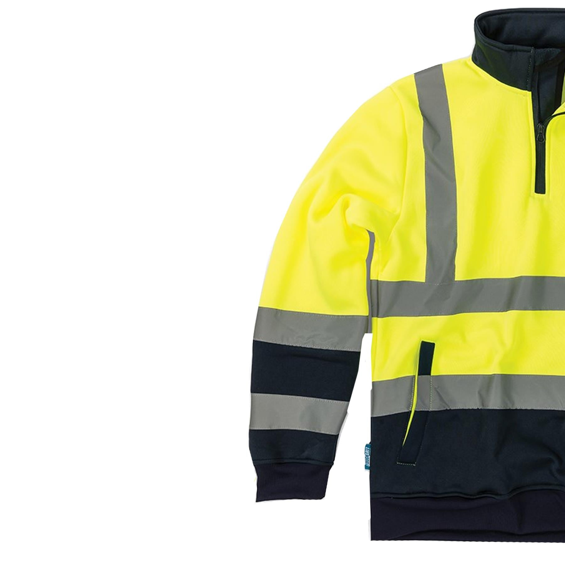 Tough Grit Hi-vis 2-tone High Visibility Sweatshirt Workwear Safety Jumper XXL