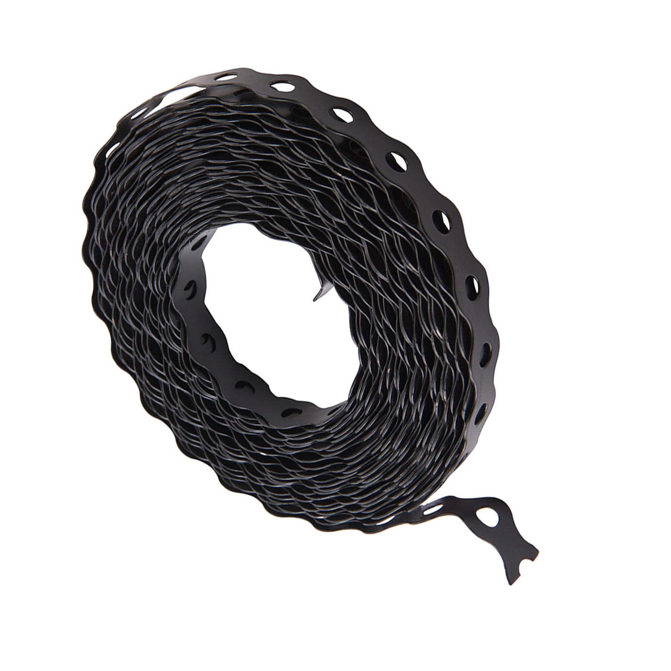 Black Fixing Band Plastic-Coated Galvanised Steel Easy To Bend / Twist 12mmx10M