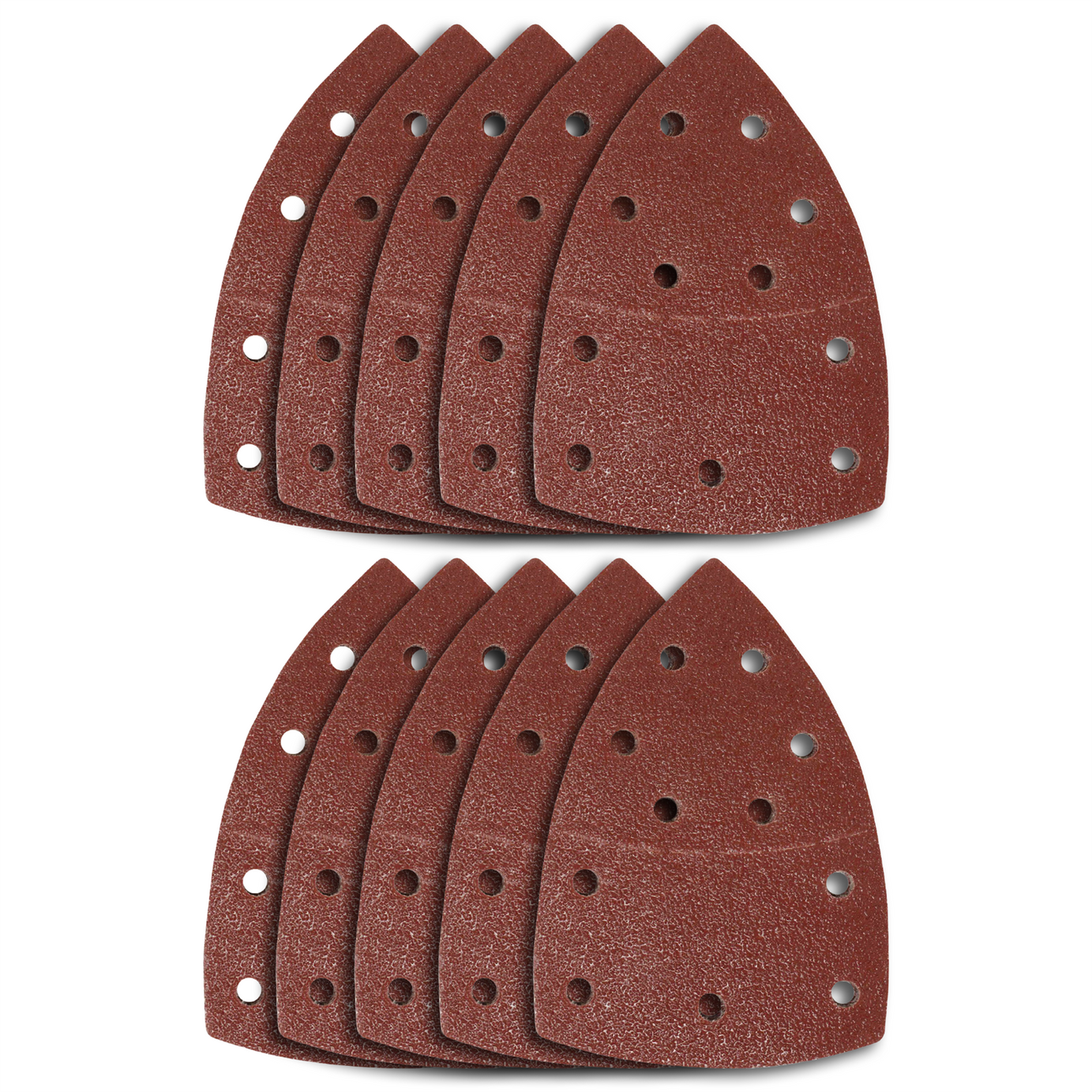 120Grit Hook & Loop Multi-Sander Sheets 102 x 62mm, 93mm 10pk w/ 11 Punched Hole