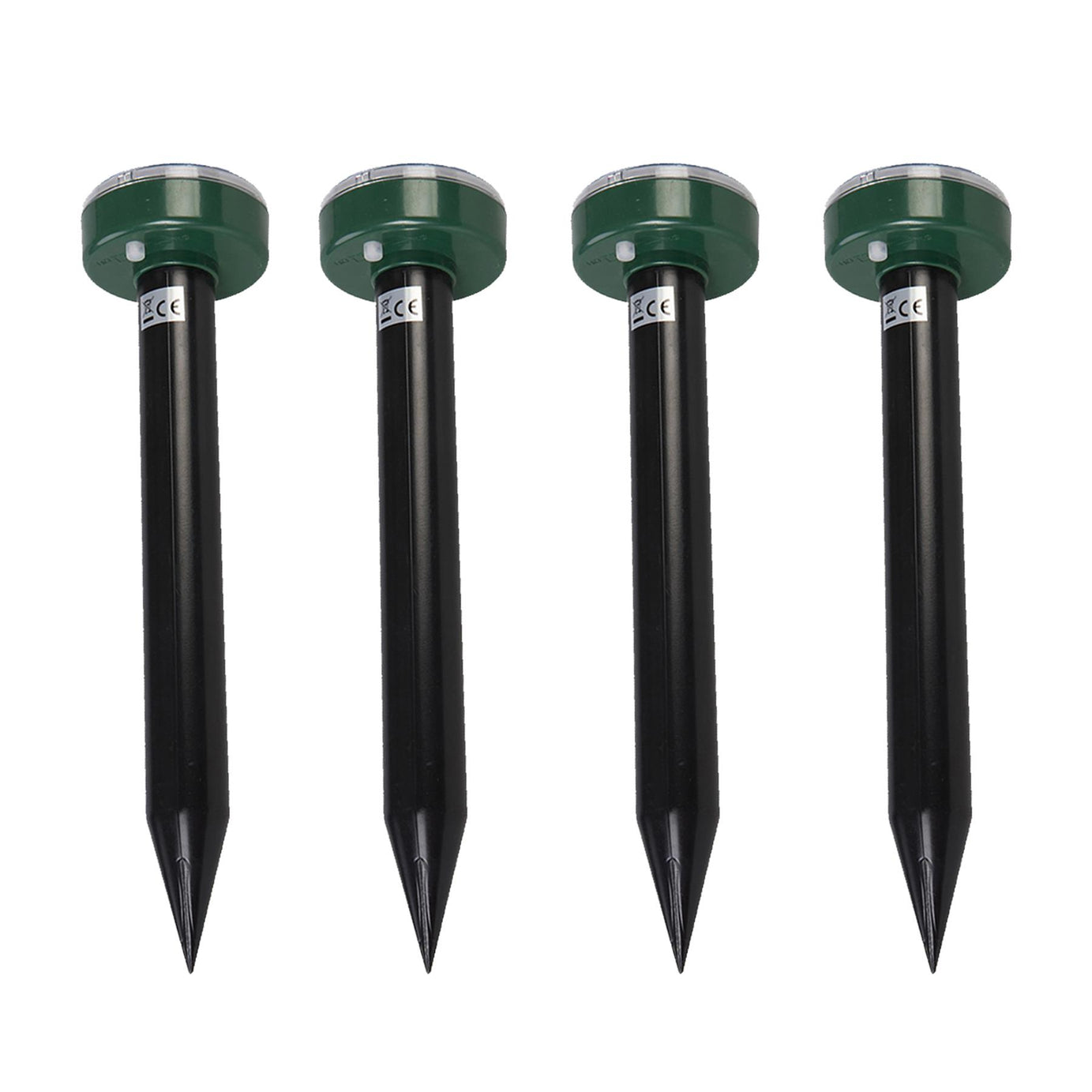 Solar Powered Garden Sonic Wave Mole Repeller Repellent 4 Pcs