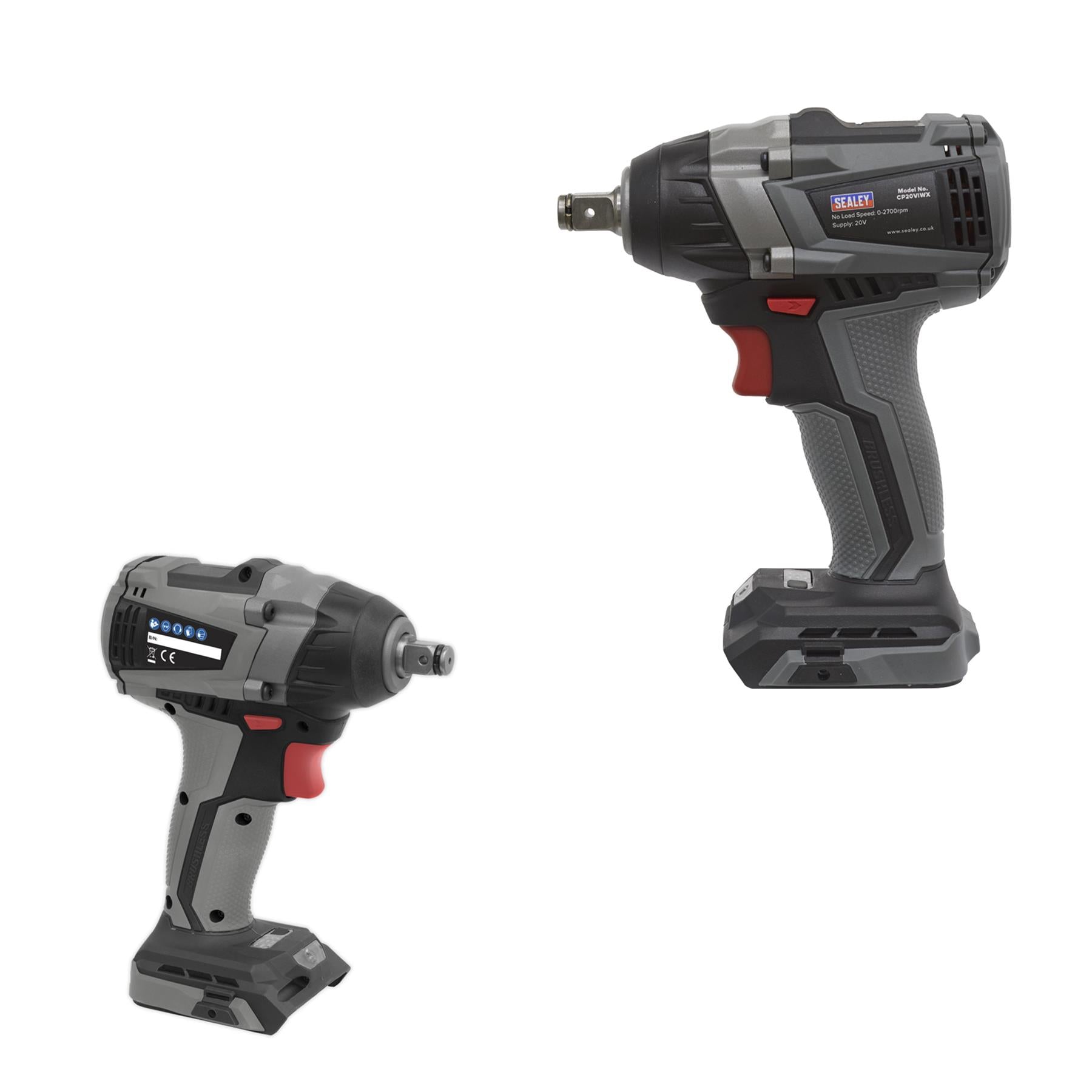 Sealey Brushless Impact Wrench 20V 1/2"Sq 300Nm - Body Only