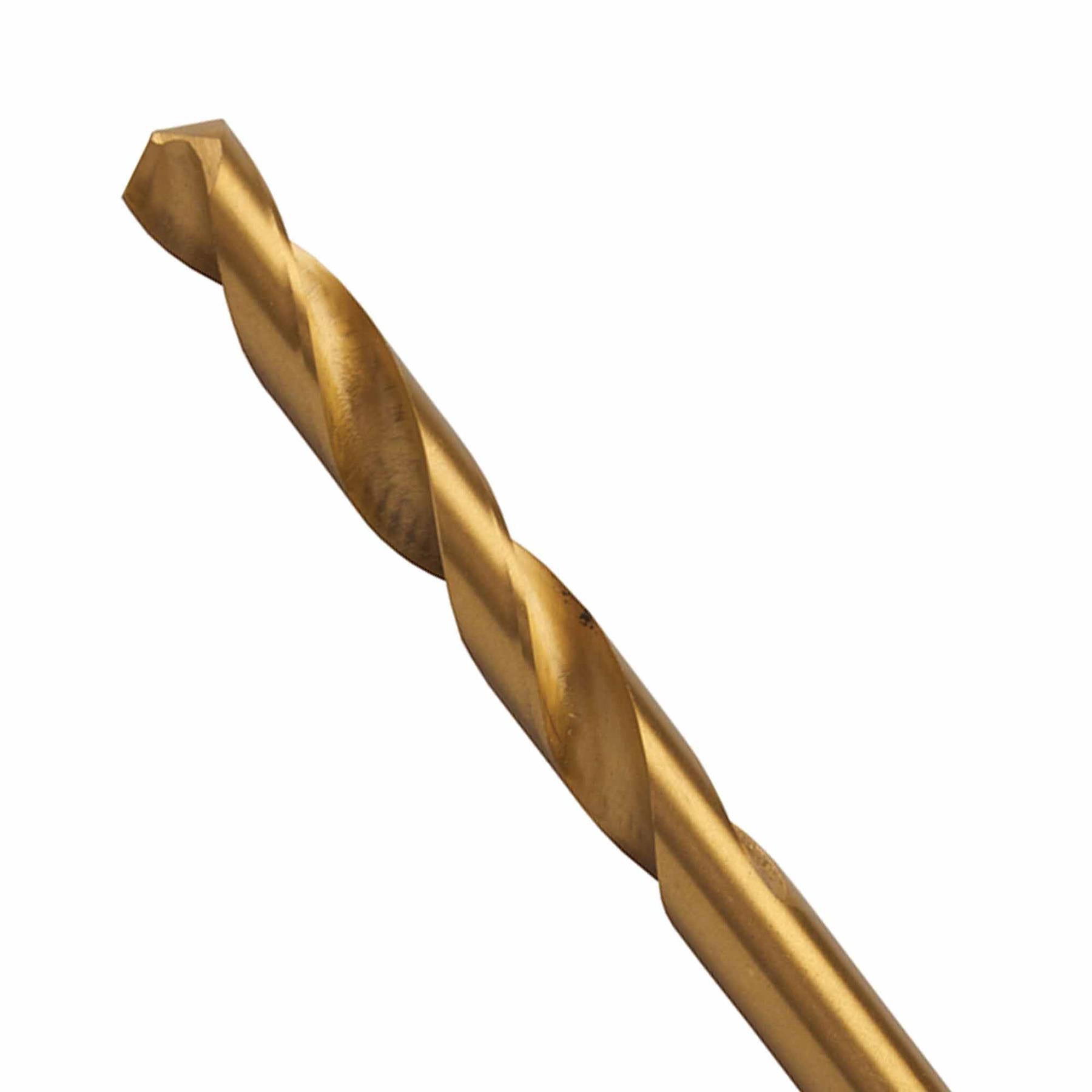 Hss Titanium-Coated Drill Bits 13.0mm Durable High Speed Metal Wood Plastic