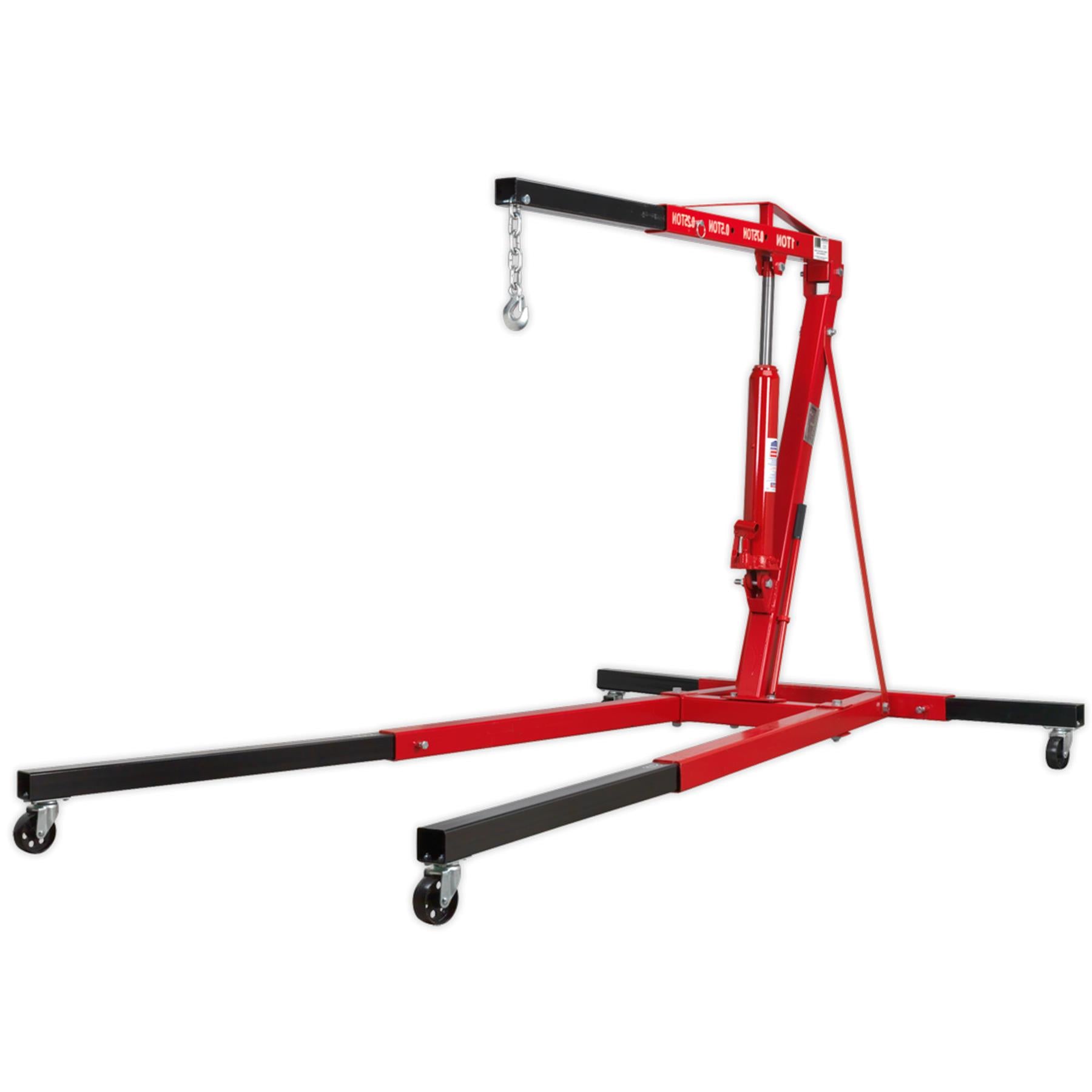 Sealey Engine Crane 1tonne Long Reach Extendable Legs