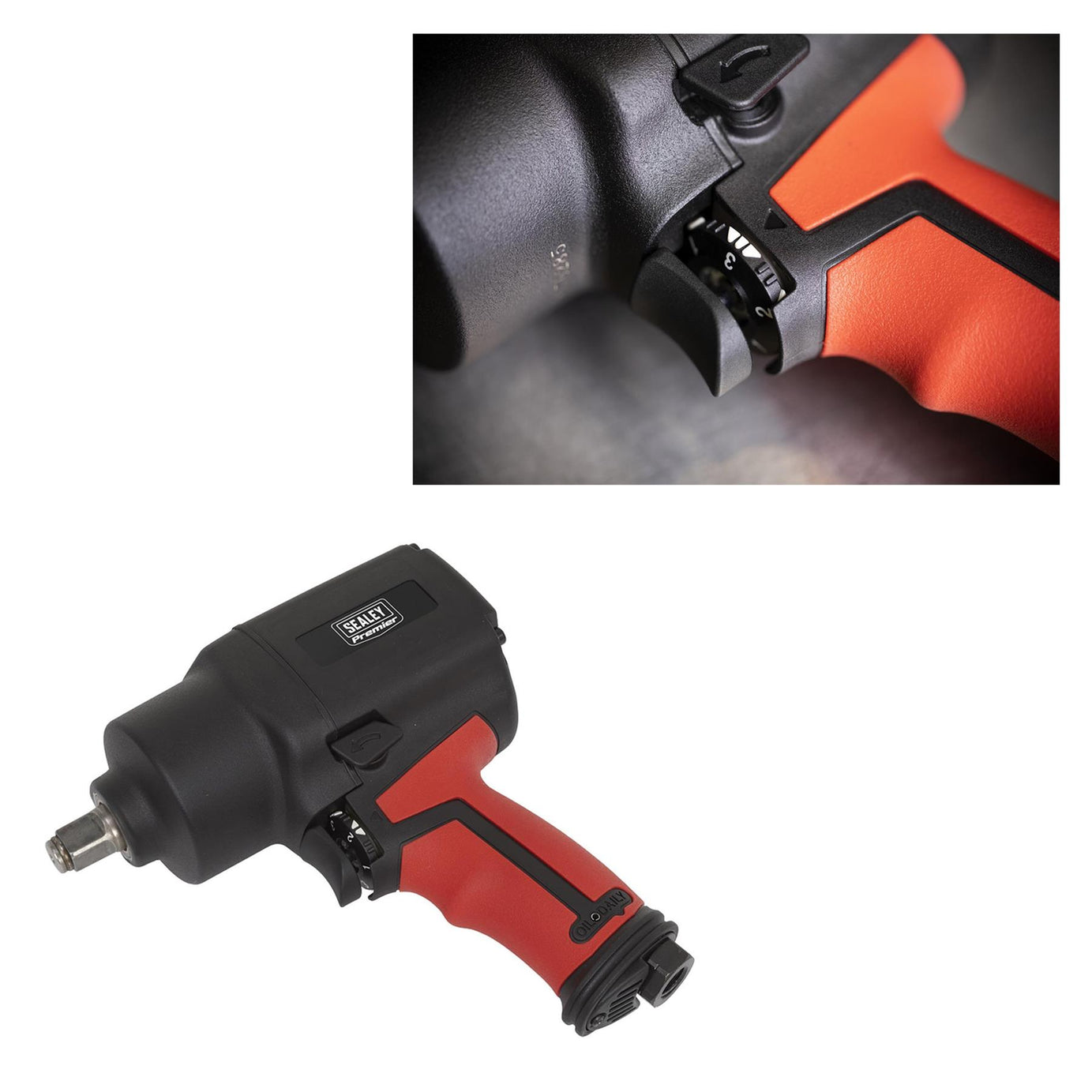 Sealey Air Impact Wrench 1/2"Sq Drive Twin Hammer Durability & Lightweight