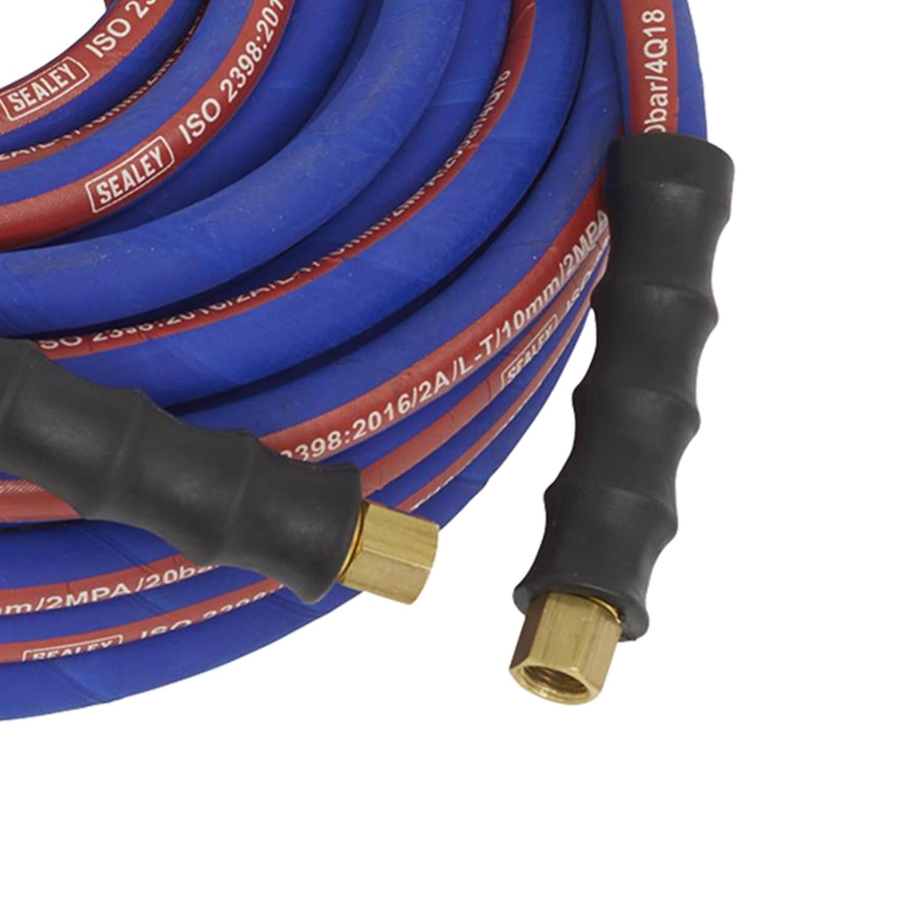 Sealey Extra Heavy Duty Rubber Air Compressor Hose 20m Metre 1/4"BSP 10mm Bore