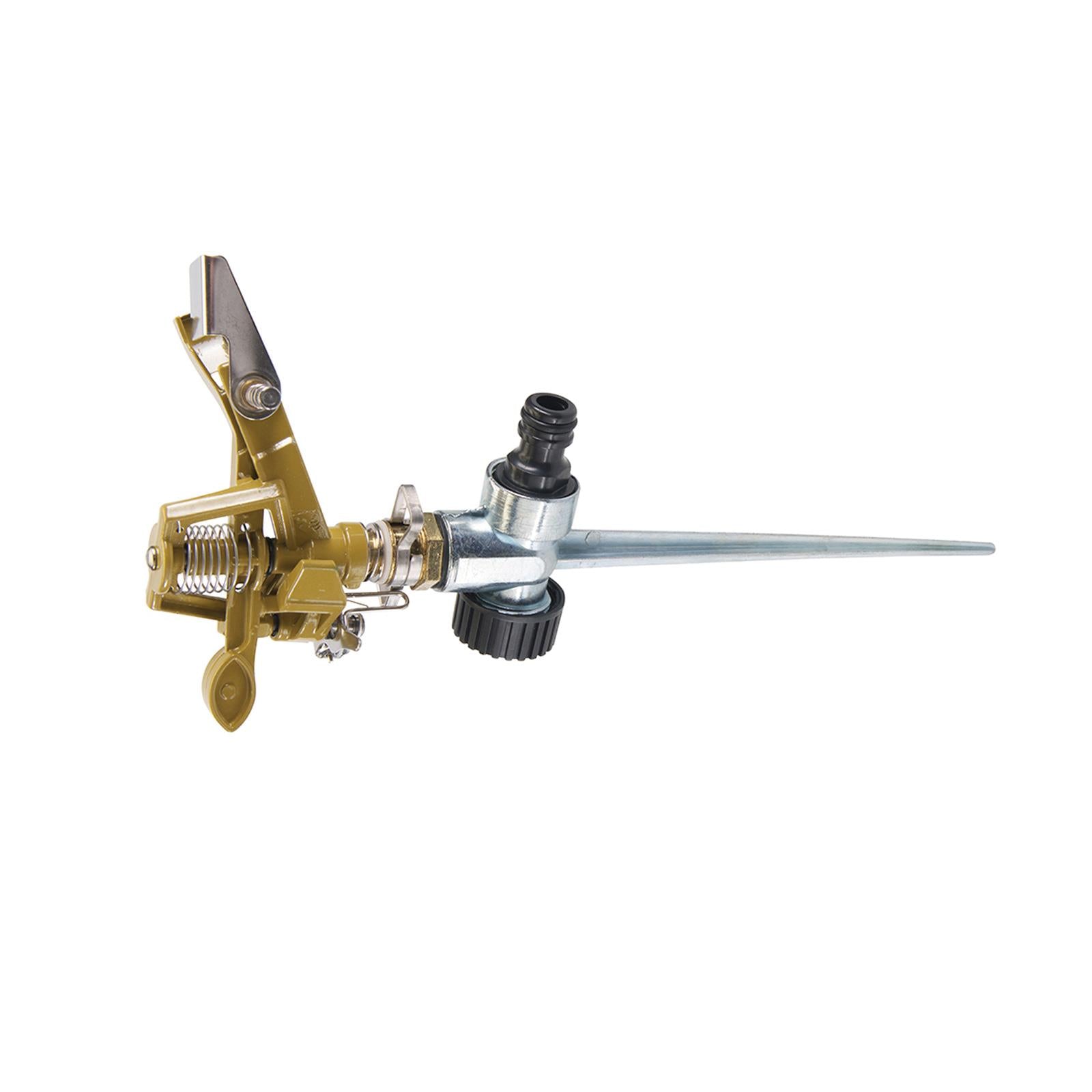 Garden Metal Spike Lawn Grass Hose 360 Degree Water Impulse Sprinkler