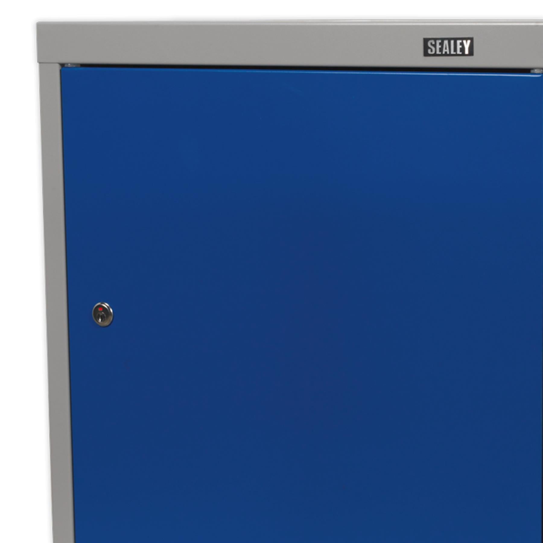 Sealey Mobile Industrial Cabinet 1 Shelf Locker four 60mm wheels
