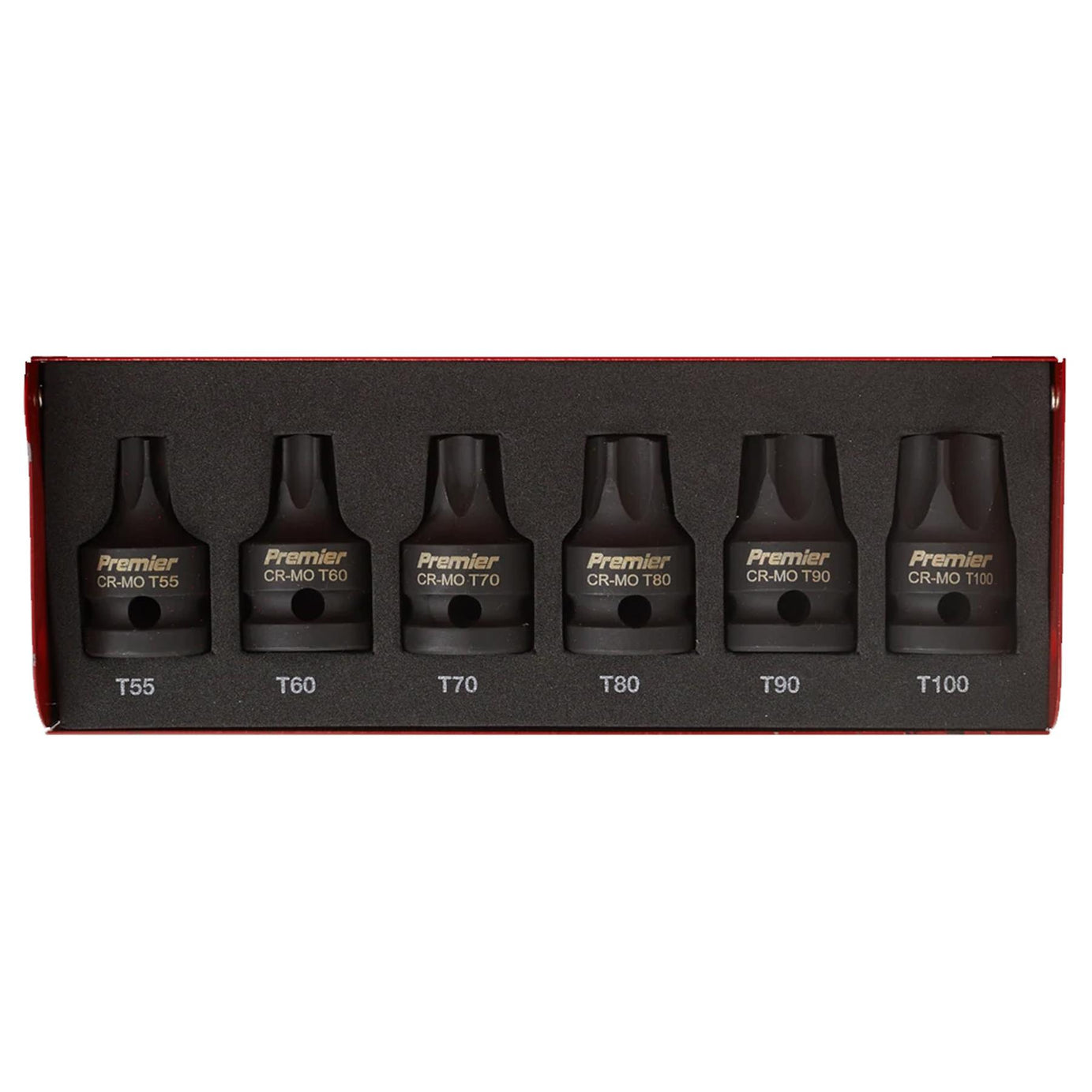 Sealey Impact TRX-Star* Socket Bit Set 6pc 1/2"Sq Drive