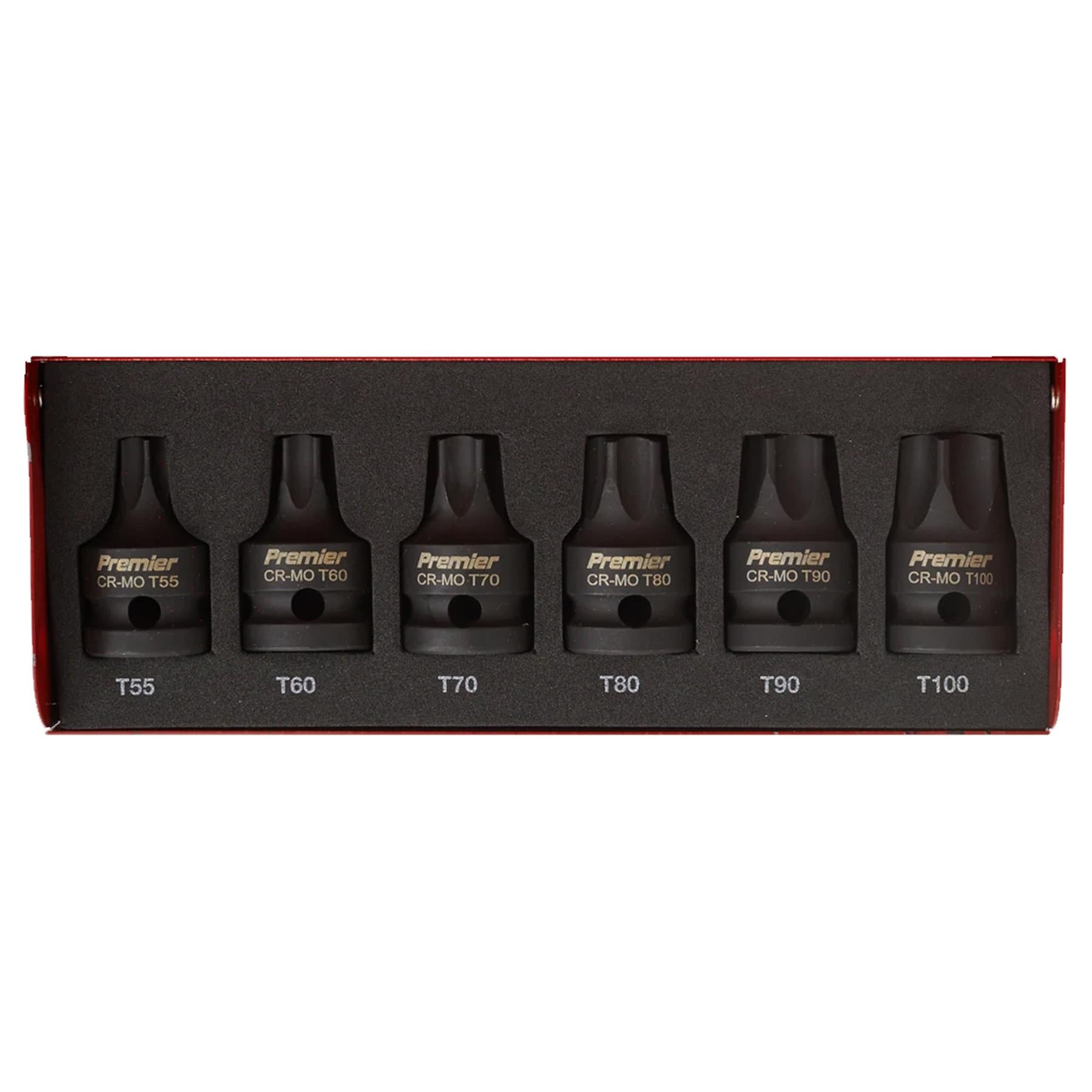 Sealey Impact TRX-Star* Socket Bit Set 6pc 1/2"Sq Drive