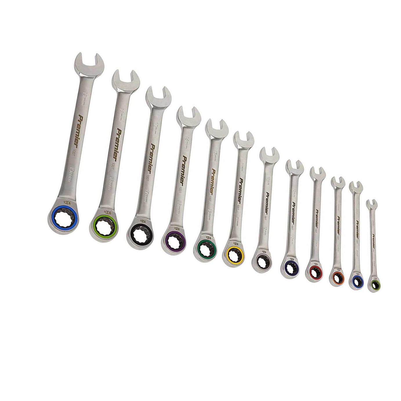 Sealey Combination Ratchet Spanner Set 12pc Metric - Platinum Series