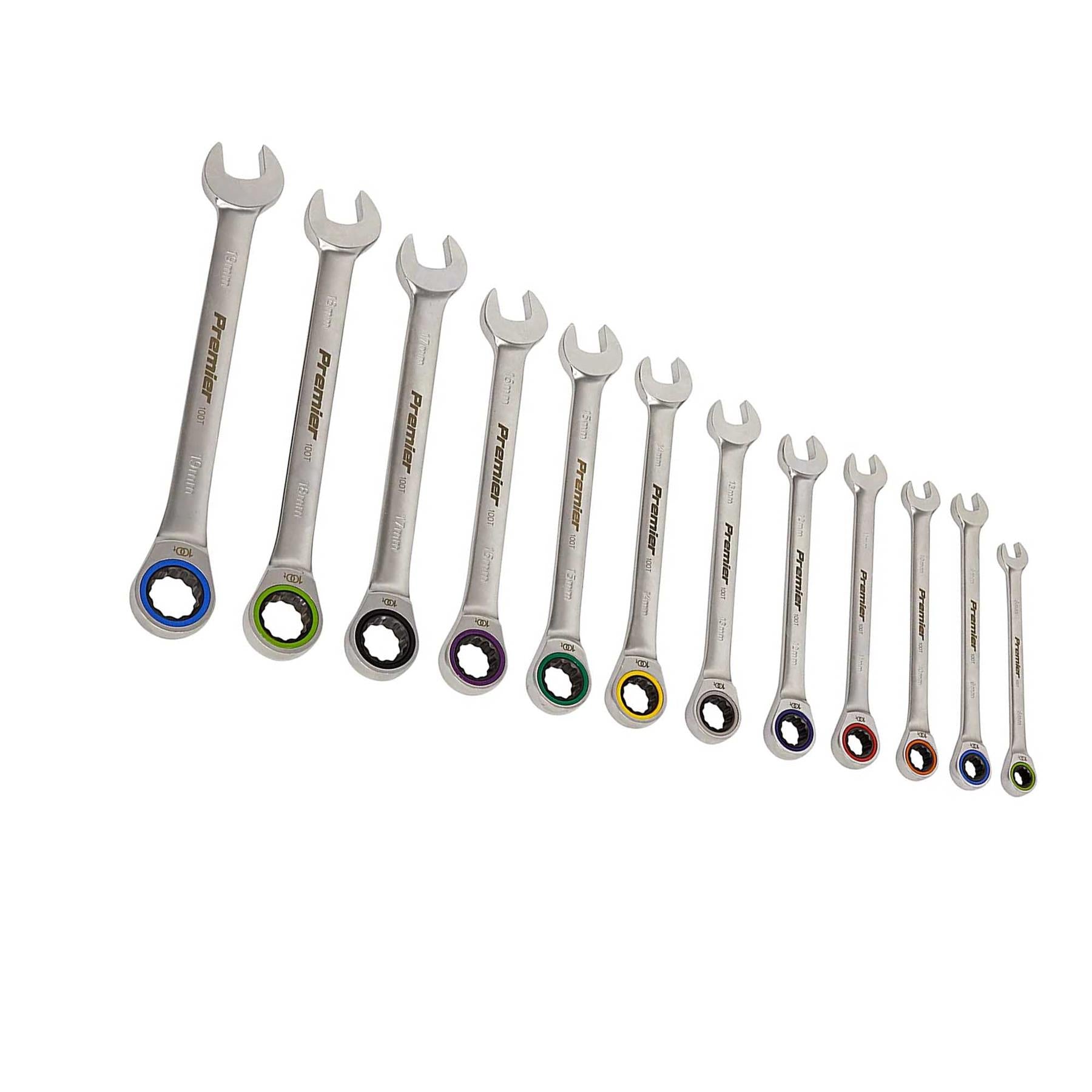 Sealey Combination Ratchet Spanner Set 12pc Metric - Platinum Series