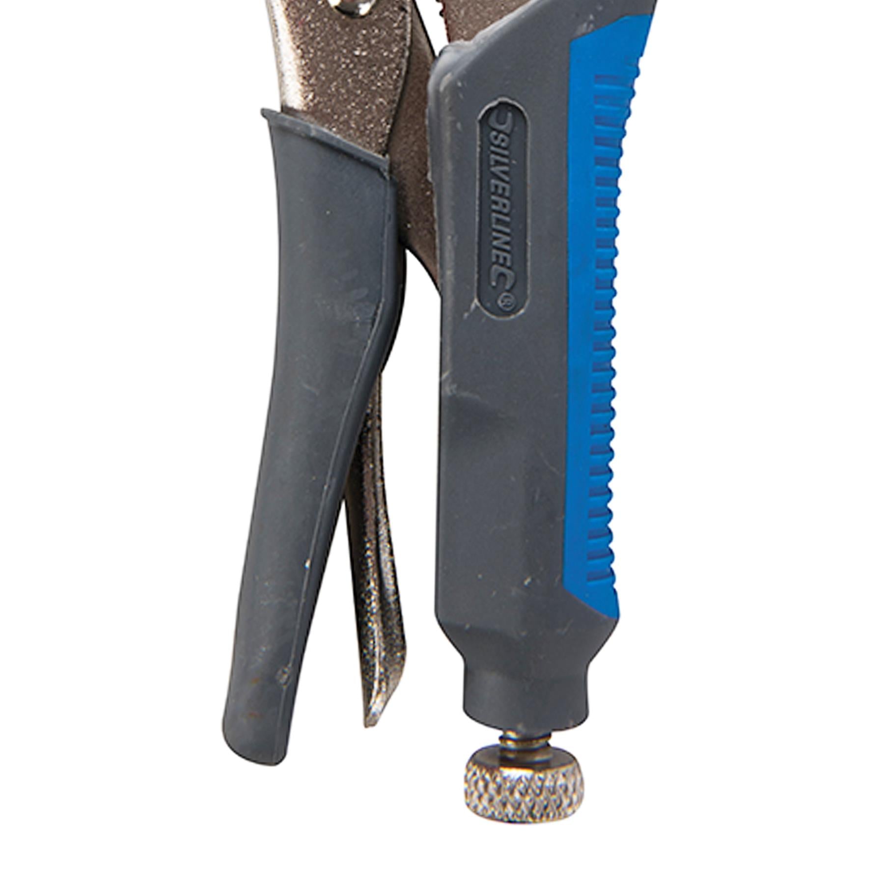 Self Locking Soft-Grip Long Nose Pliers - 165mm Chrome Vanadium Jaws Adjustable