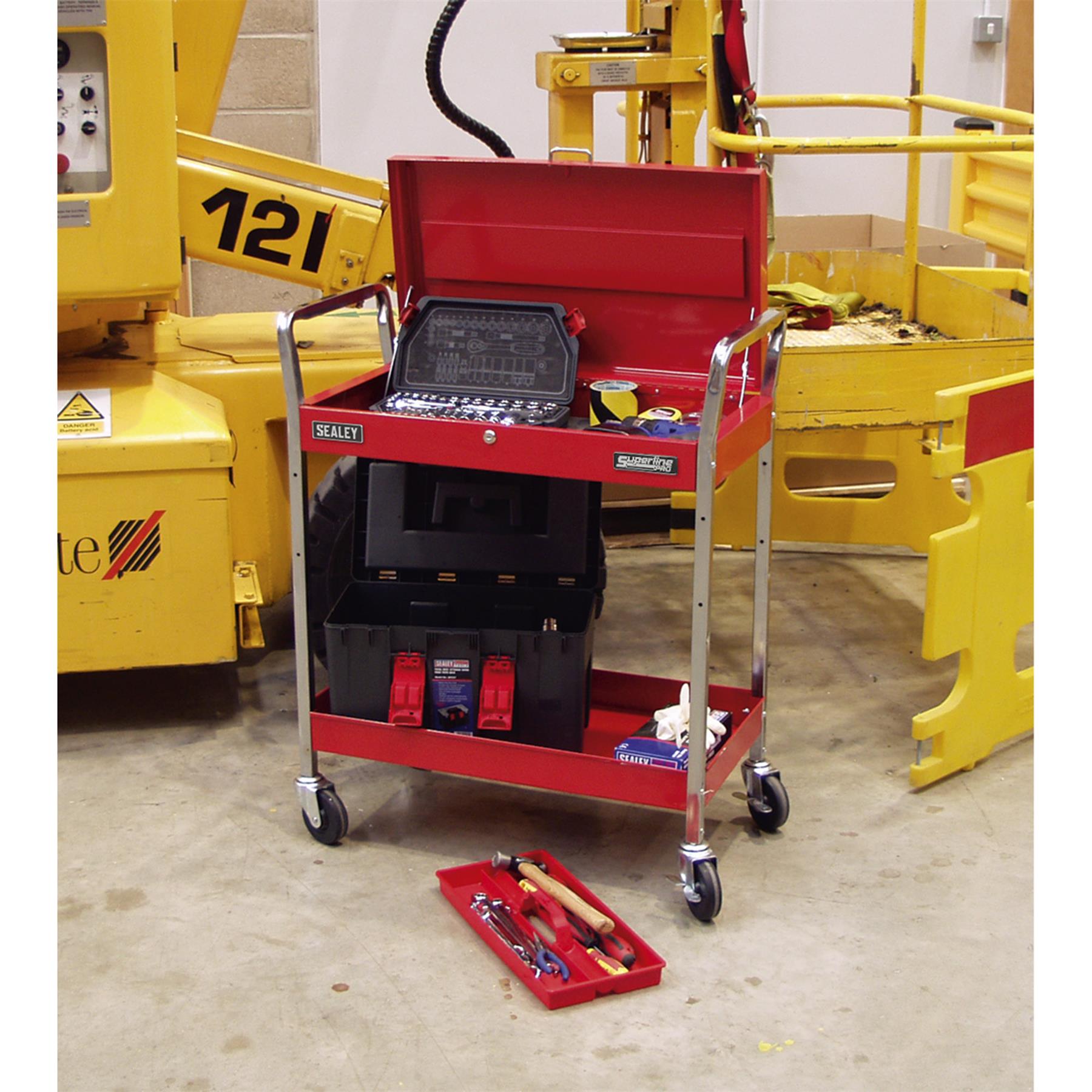 Sealey Trolley 2-Level Heavy-Duty with Lockable Top