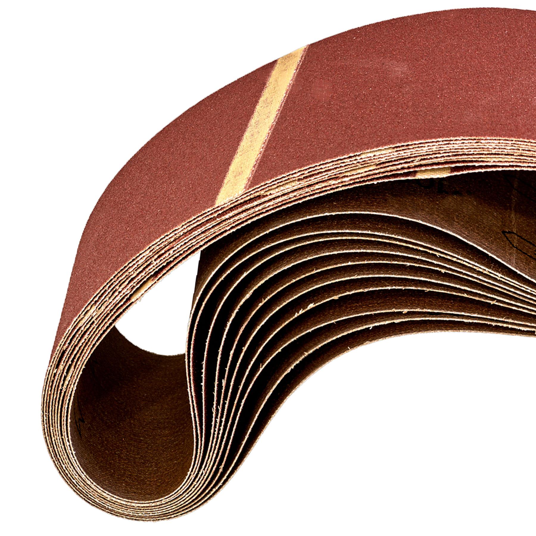 Sanding Belt 75 x 533mm 60Grit - Aluminium oxide resin  Pack of 10 Sealey