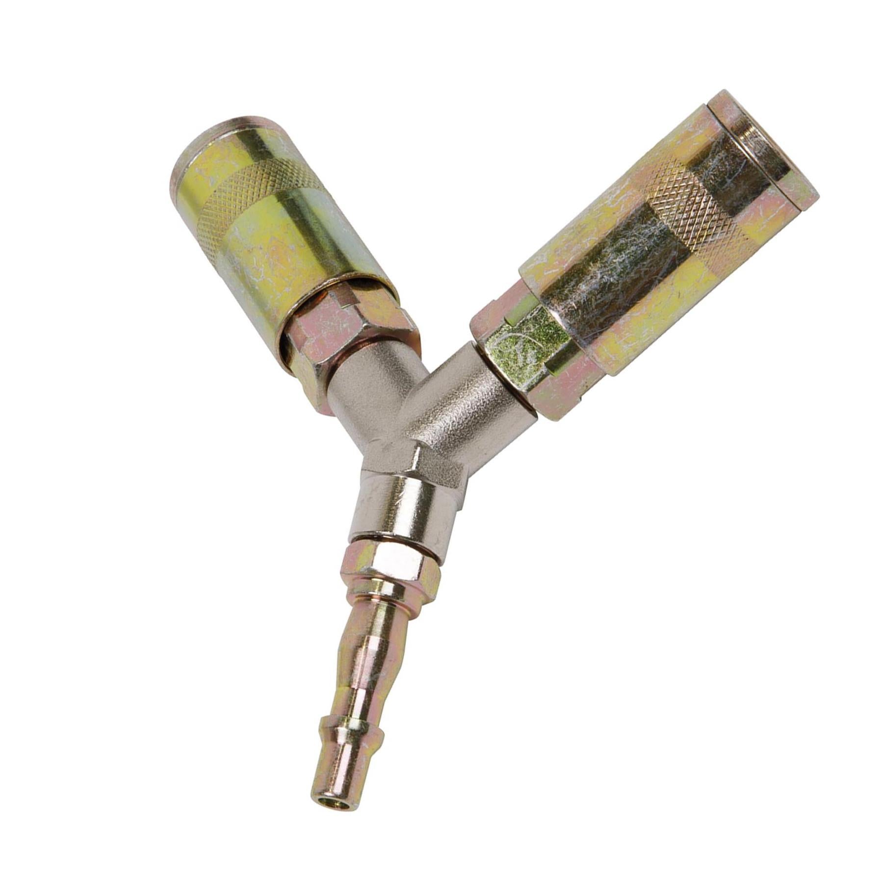 Sealey Twin Coupling Bodies Y Adaptor Air Line Connector Splitter ACX55