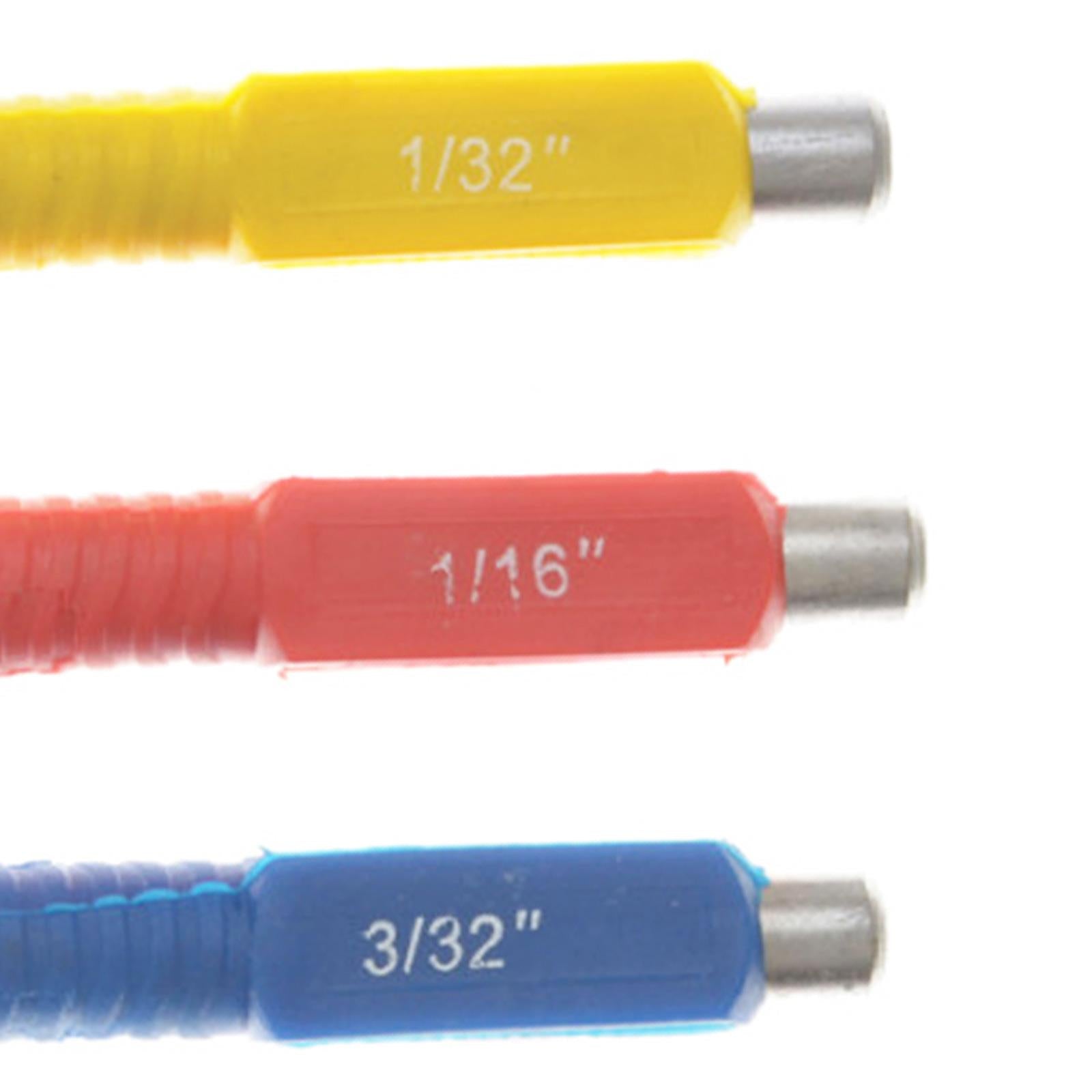 BlueSpot 3Pce Centre Punch Set Colour Coded Carbon Steel 1/32" 1/16" 3/32" For Stable Drilling New