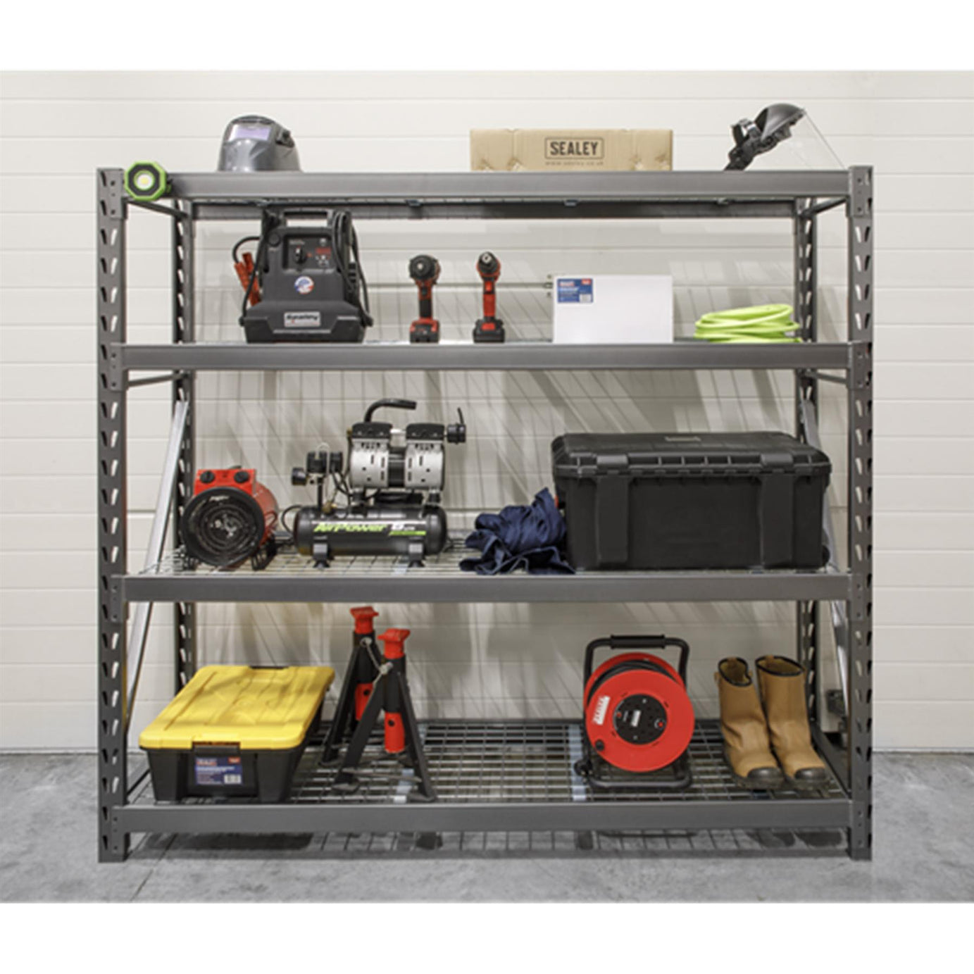 Sealey HD Racking Unit with 4 Mesh Shelves 640kg Cap/Level