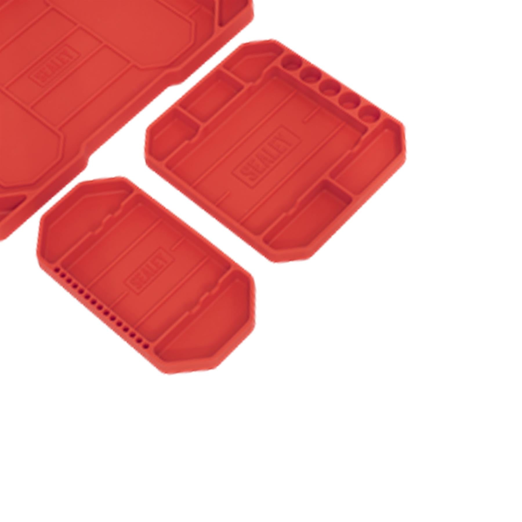 Sealey Flexible Tool Trays Non-Slip - Pack of 3