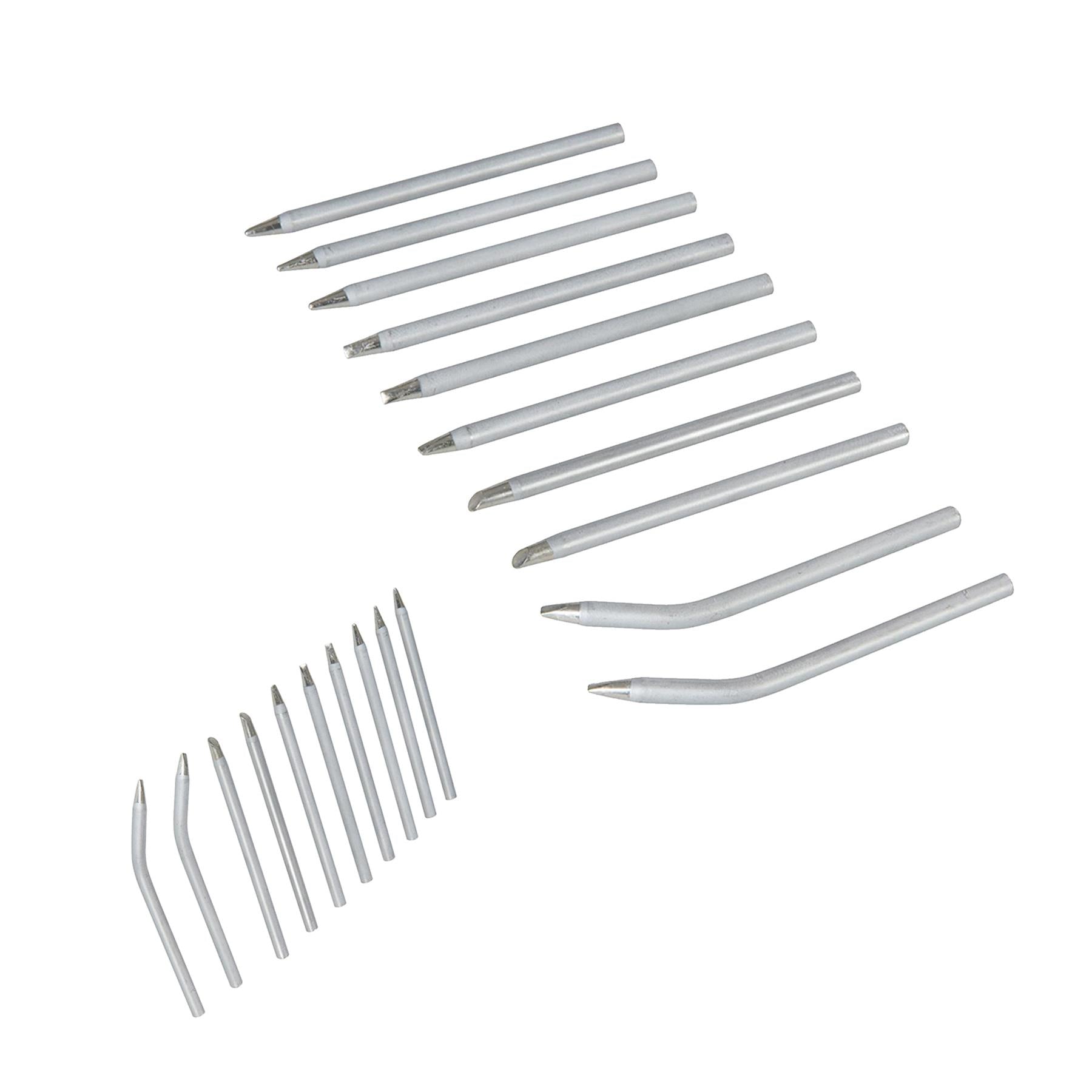10Pc Soldering Iron Tip Set 3.8mm Diameter Point Chisel Replacement 40W Tip Set