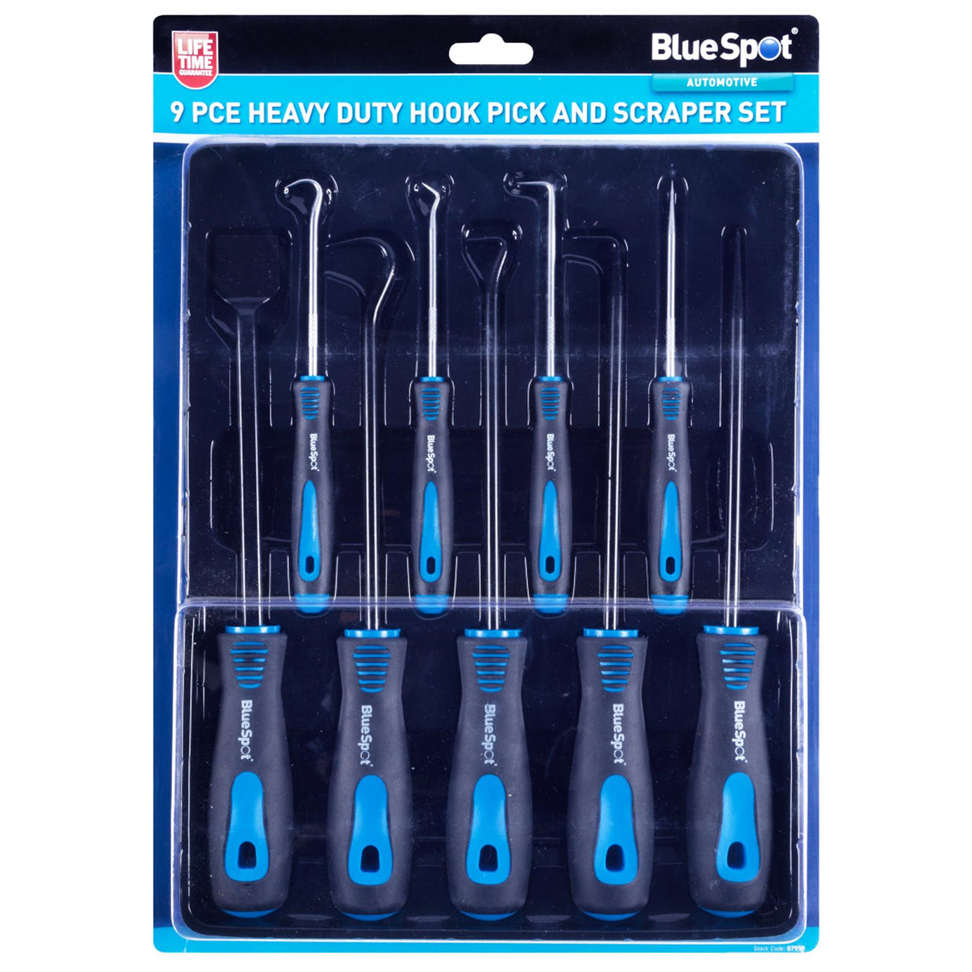 BlueSpot 9pc Scraper Pick And Hook Set O Ring Gaskets Hose Seals Remover Tool