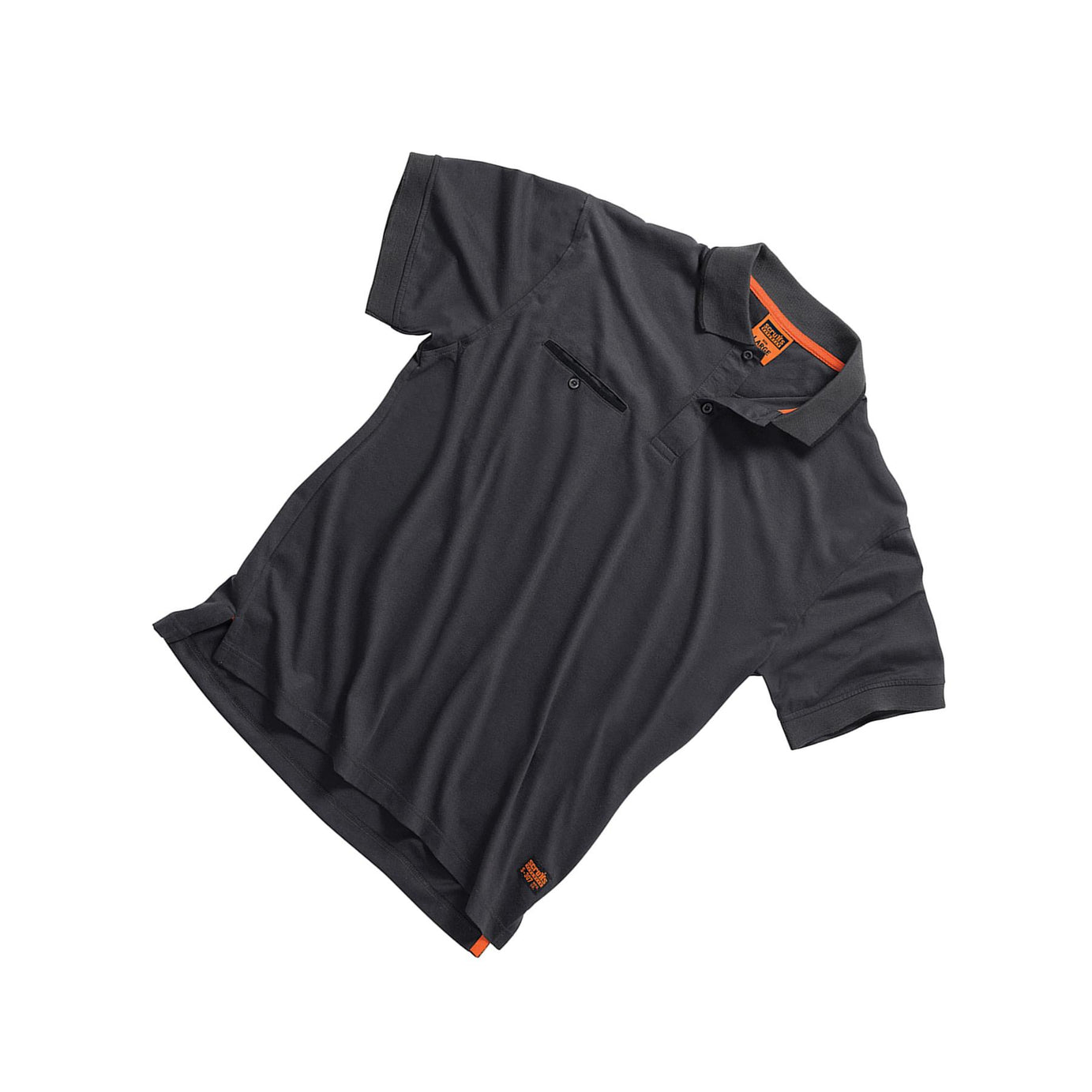 Scruffs Graphite Grey Polo Shirt Short Sleeve Workwear Mens T Shirt Size M