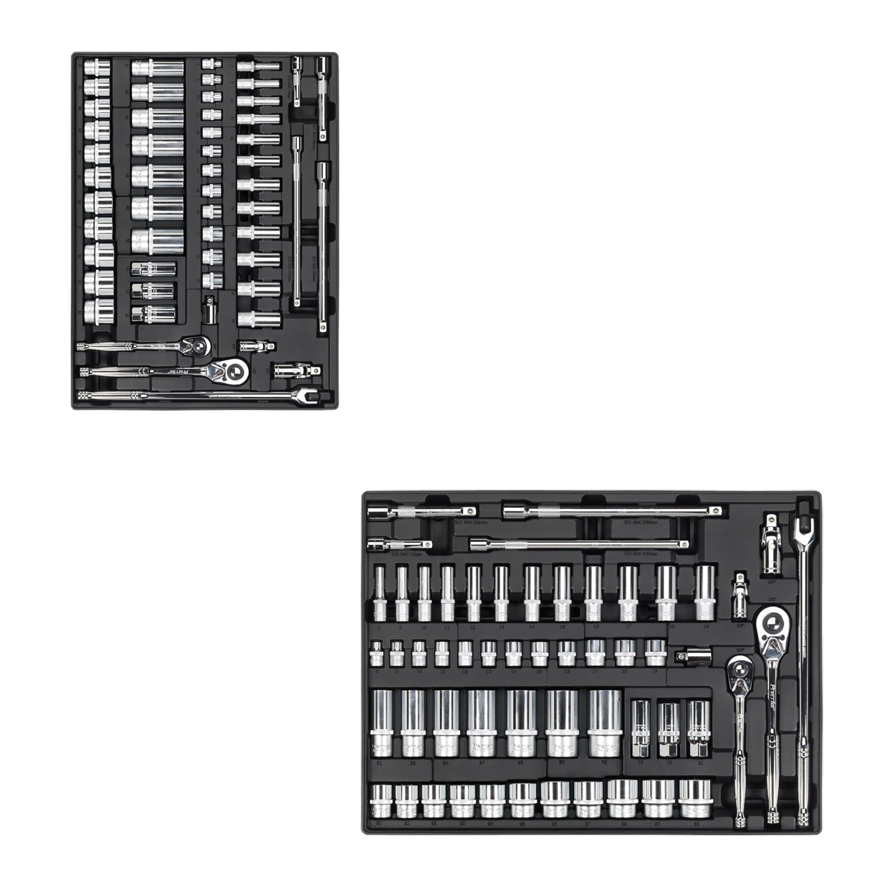 Sealey Tool Tray with Socket Set 55pc 3/8" & 1/2"Sq Drive